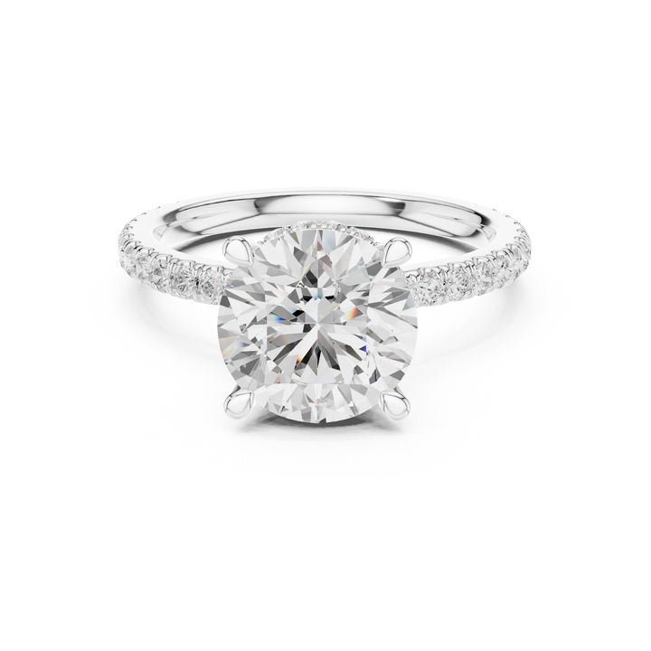 3ct Round dual halo ring