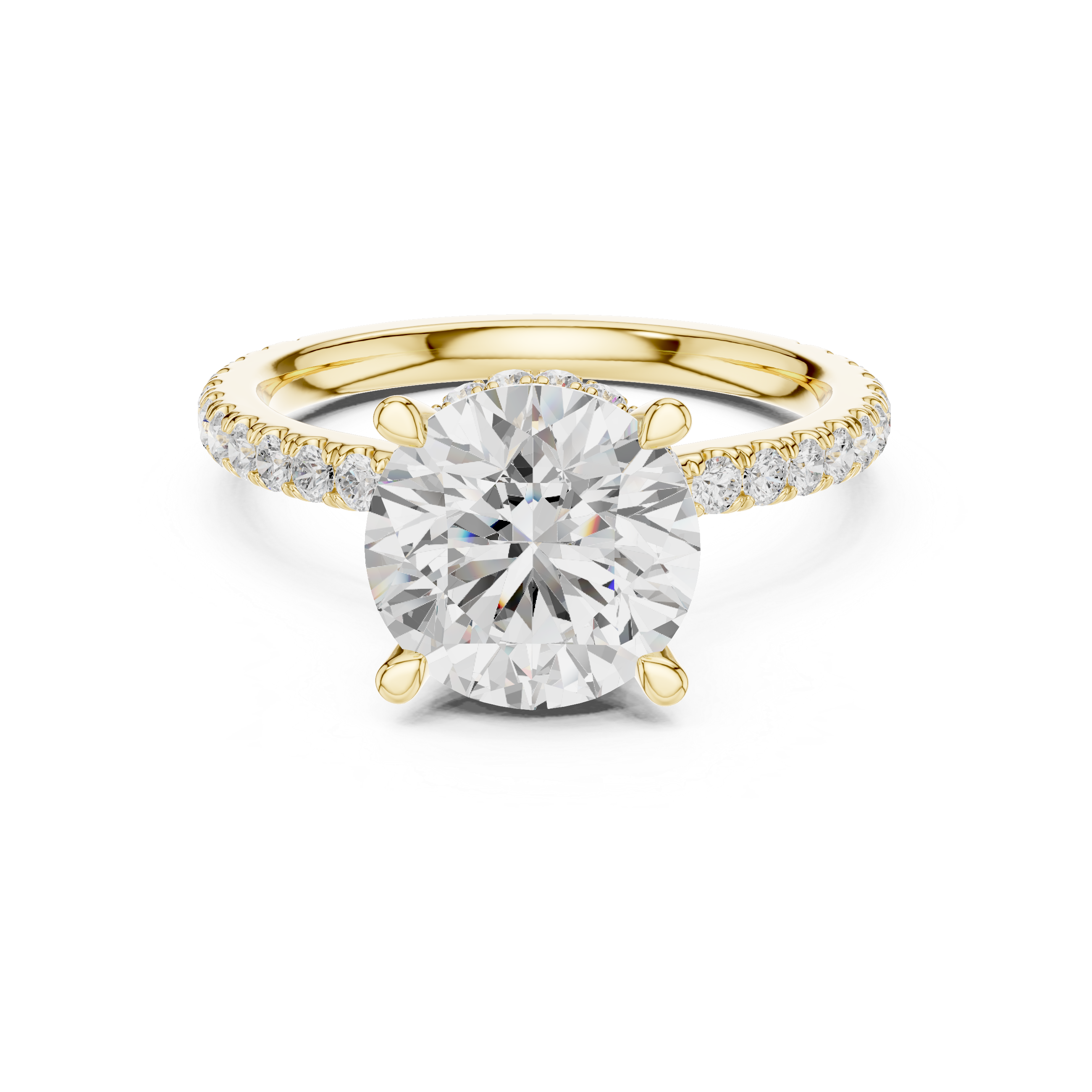 3ct Round dual halo ring