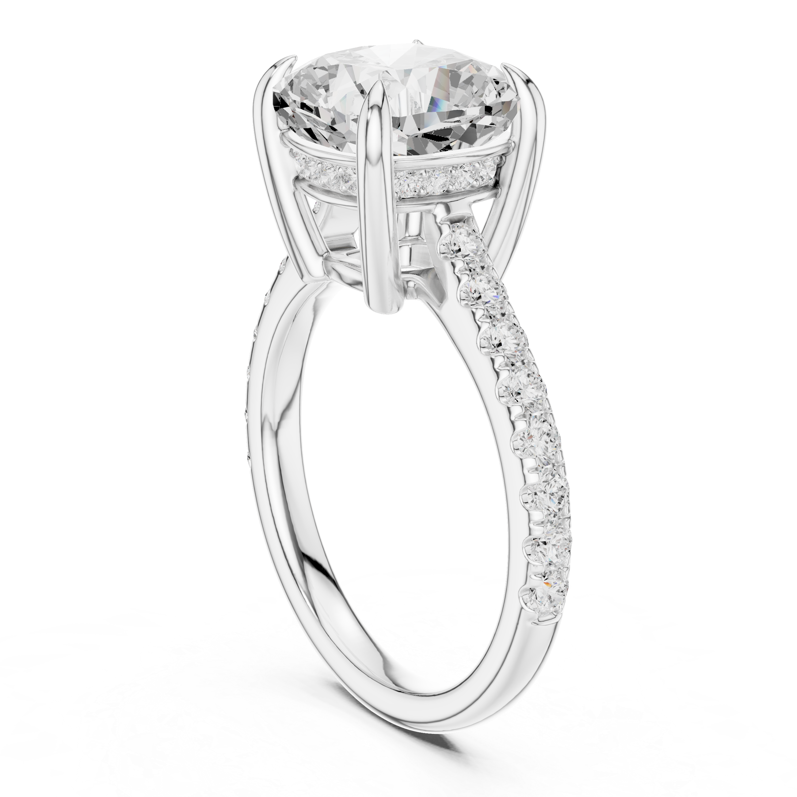 2ct Cushion Solitaire ring