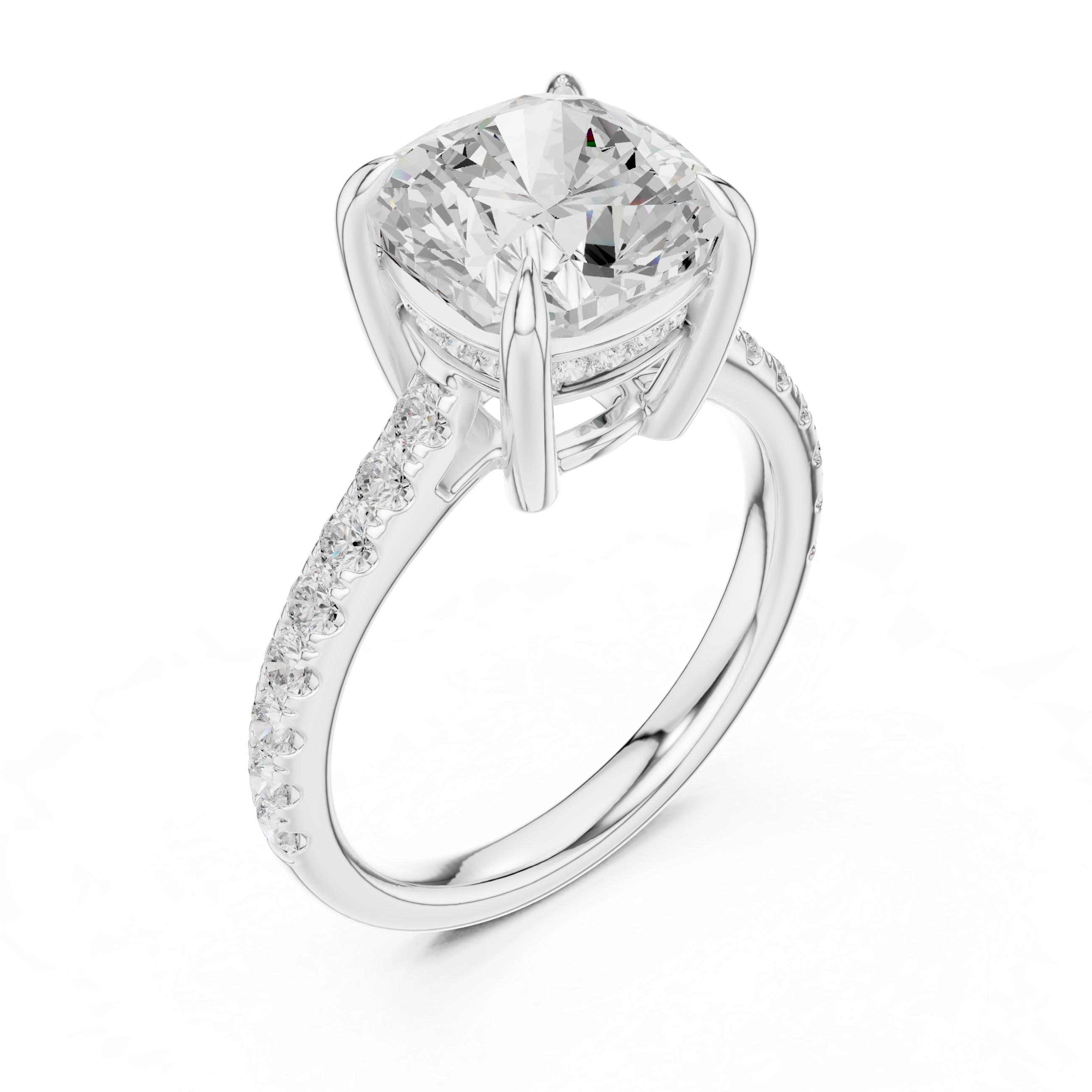 2ct Cushion Solitaire ring