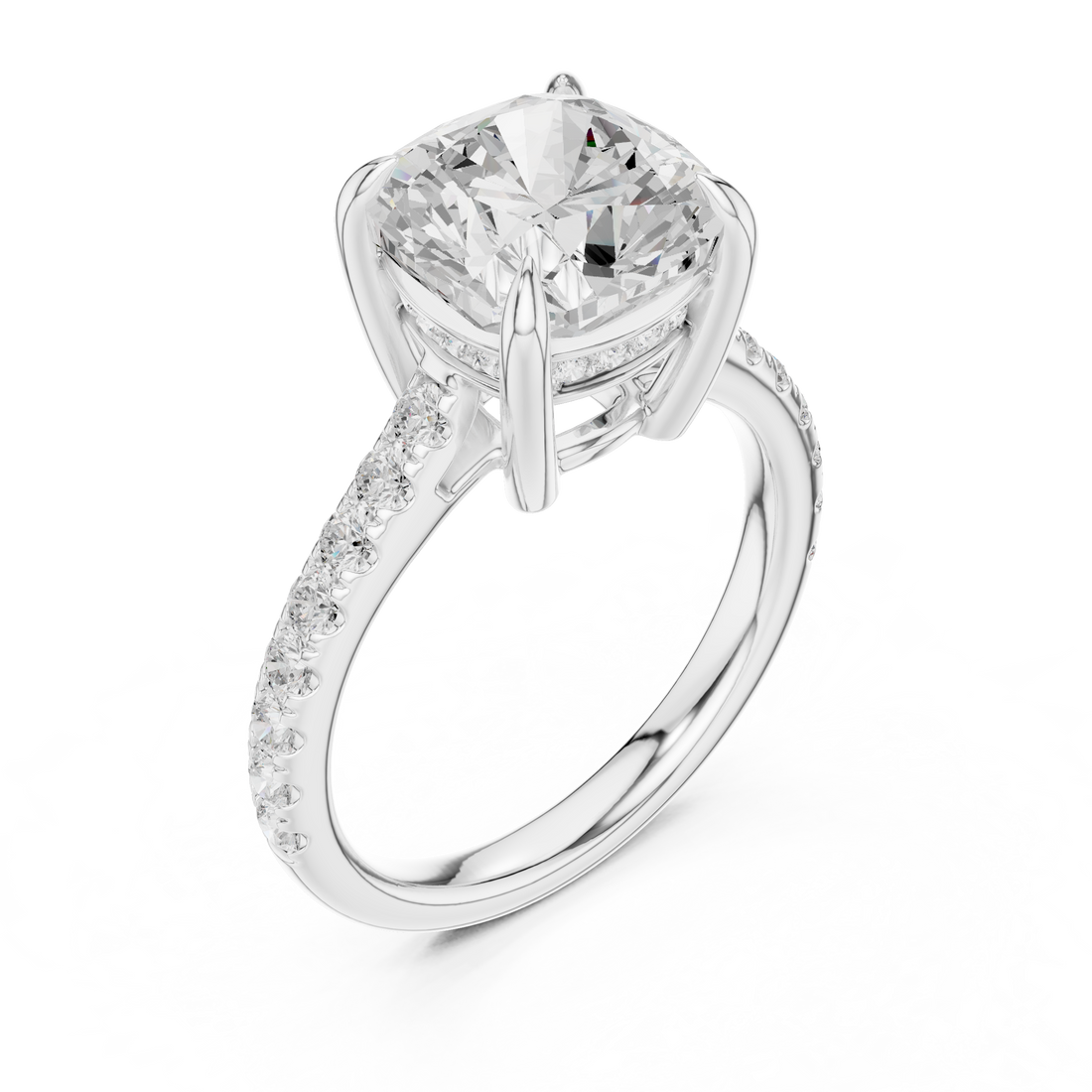 2ct Cushion Solitaire ring