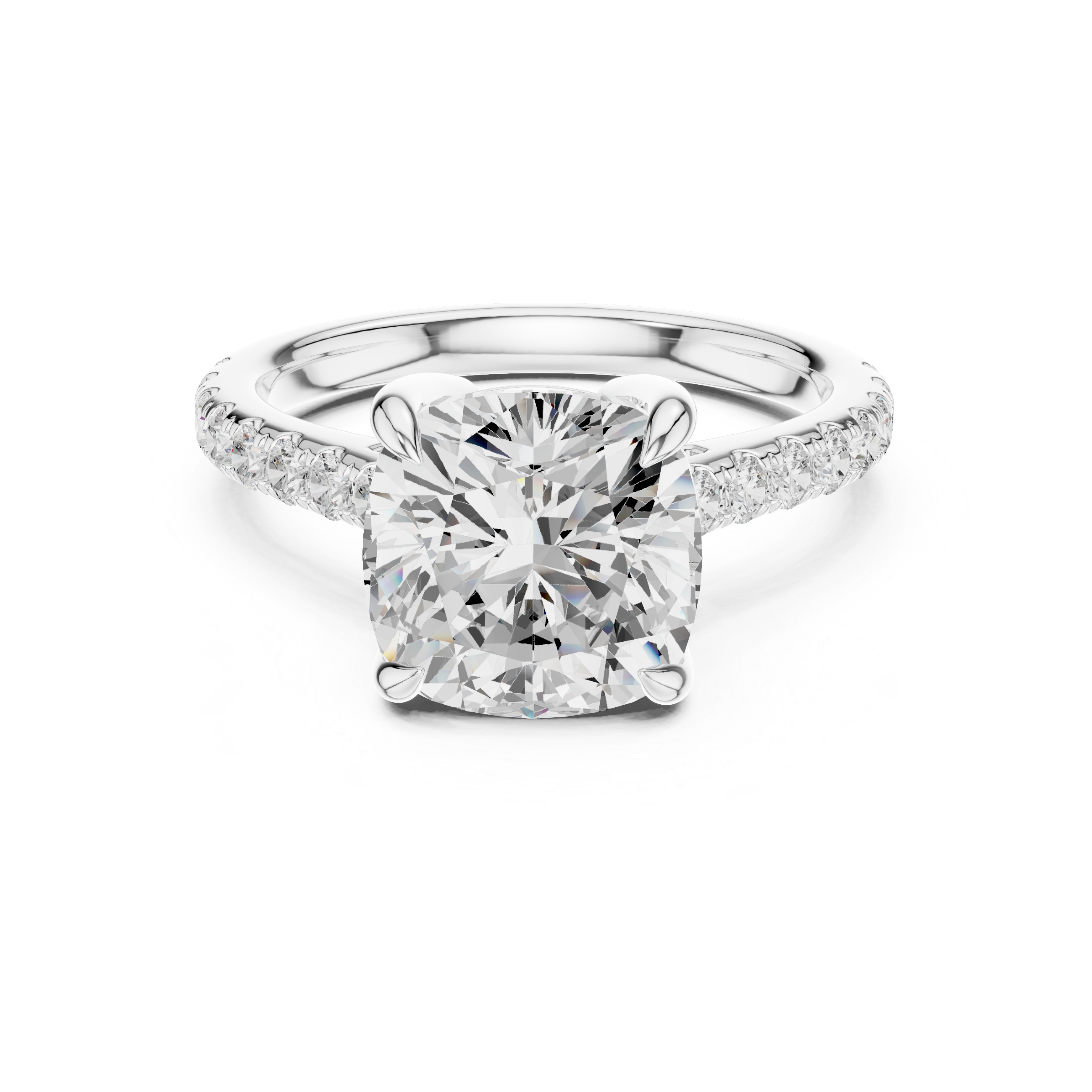 2ct Cushion Solitaire ring