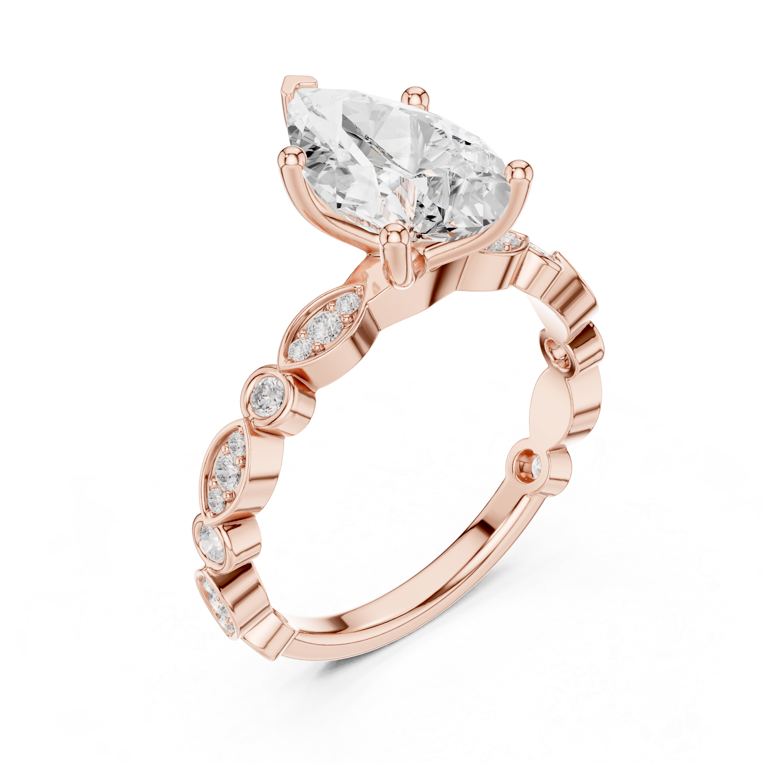 2 Ct Pear Solitaire