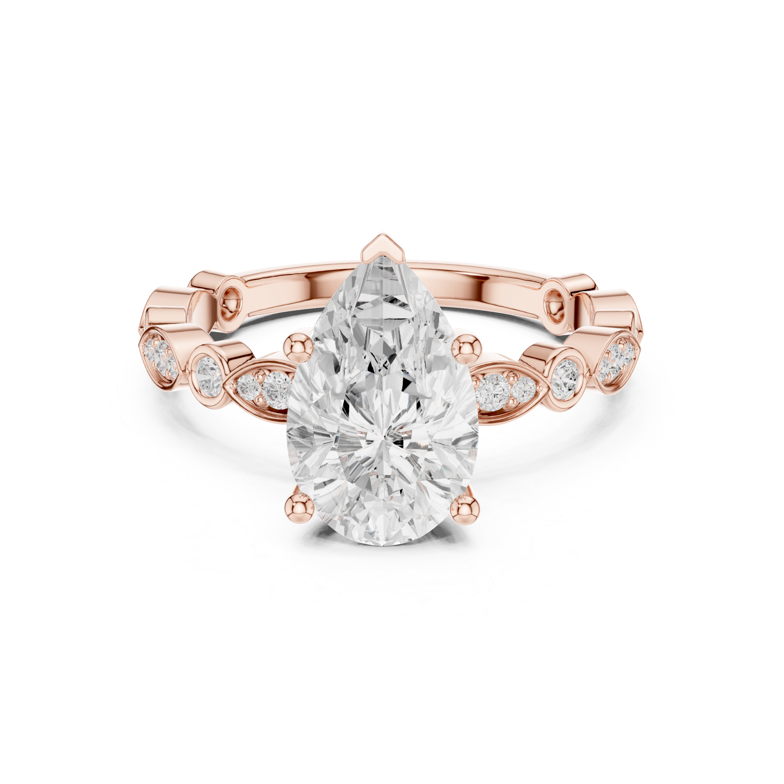 2 Ct Pear Solitaire