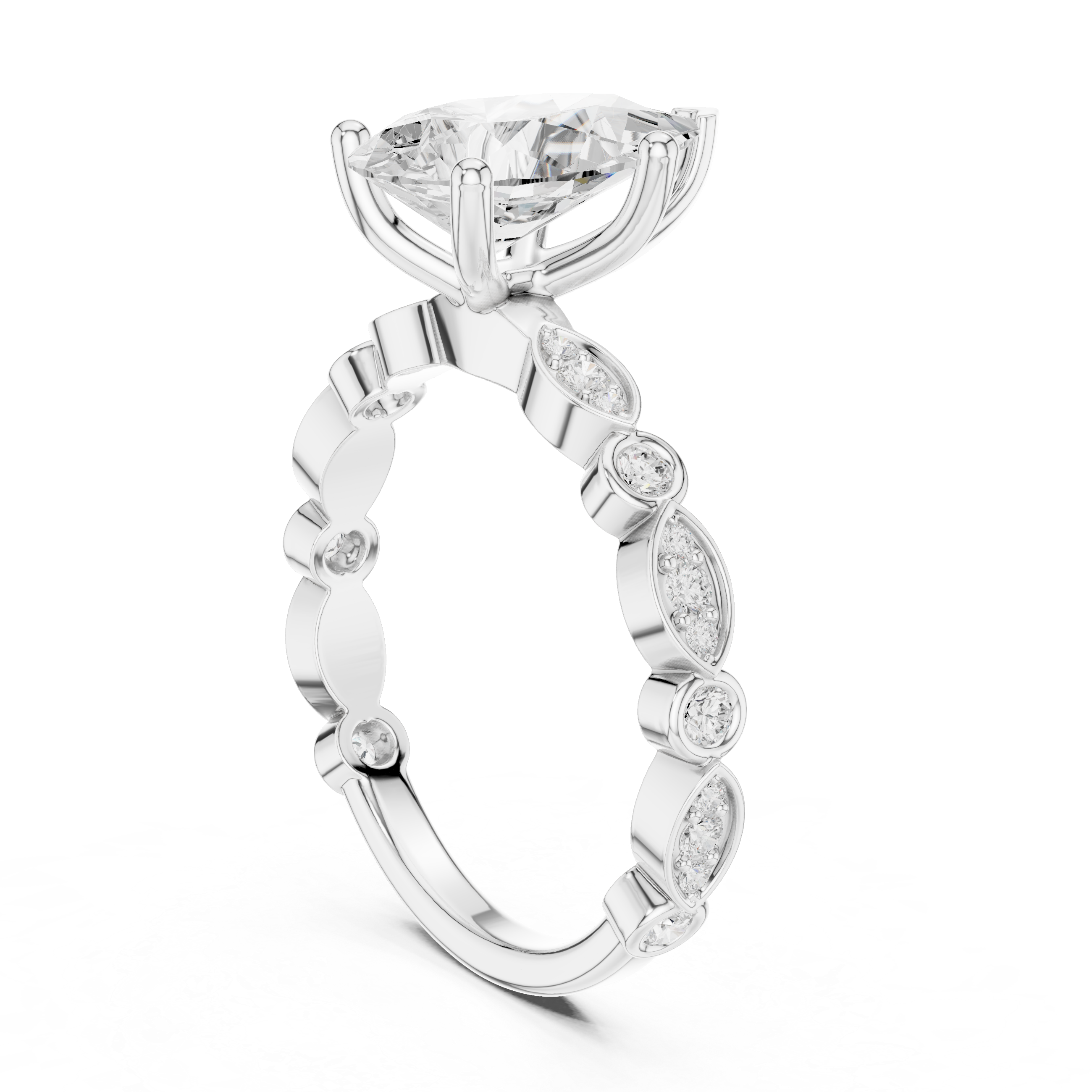 2 Ct Pear Solitaire