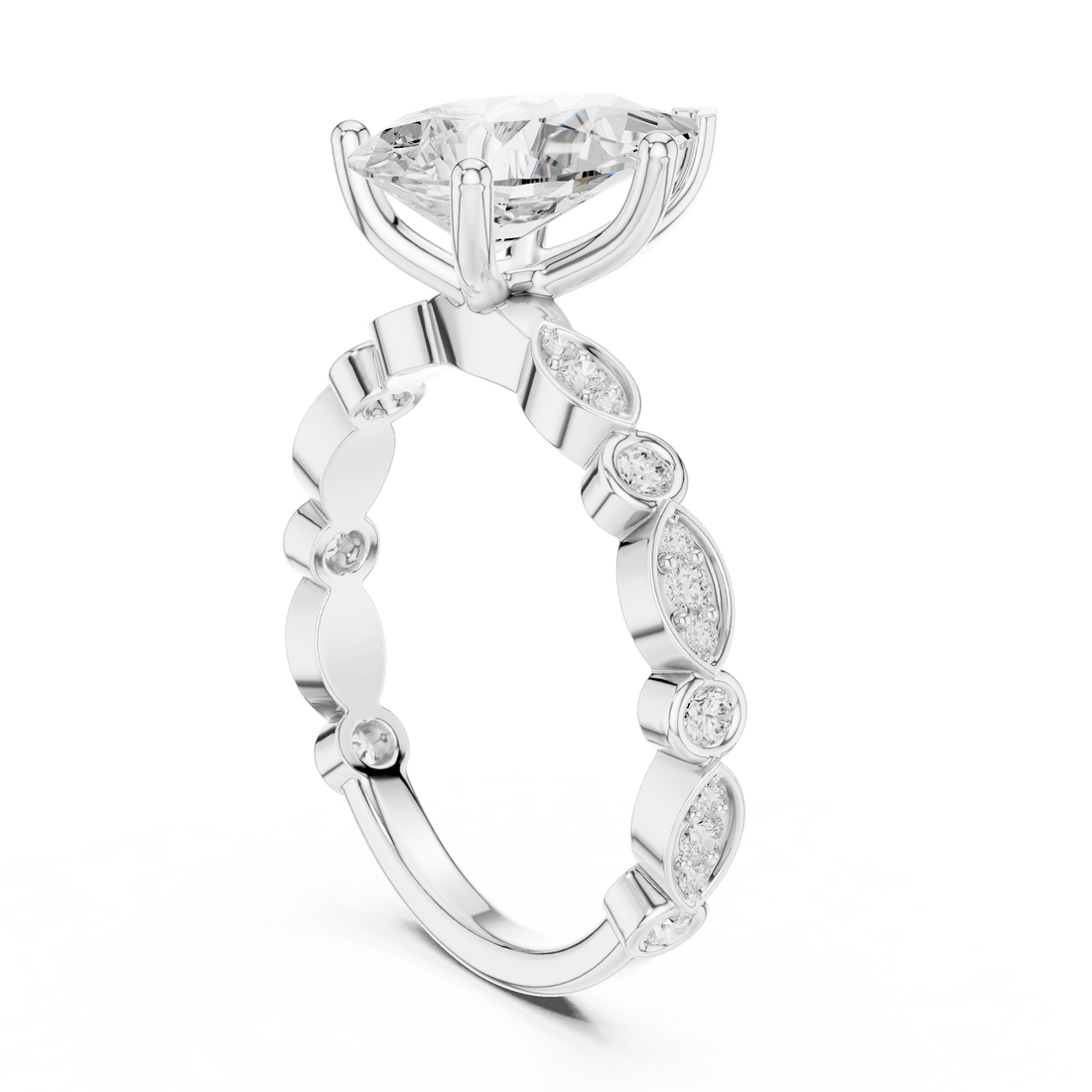 2 Ct Pear Solitaire