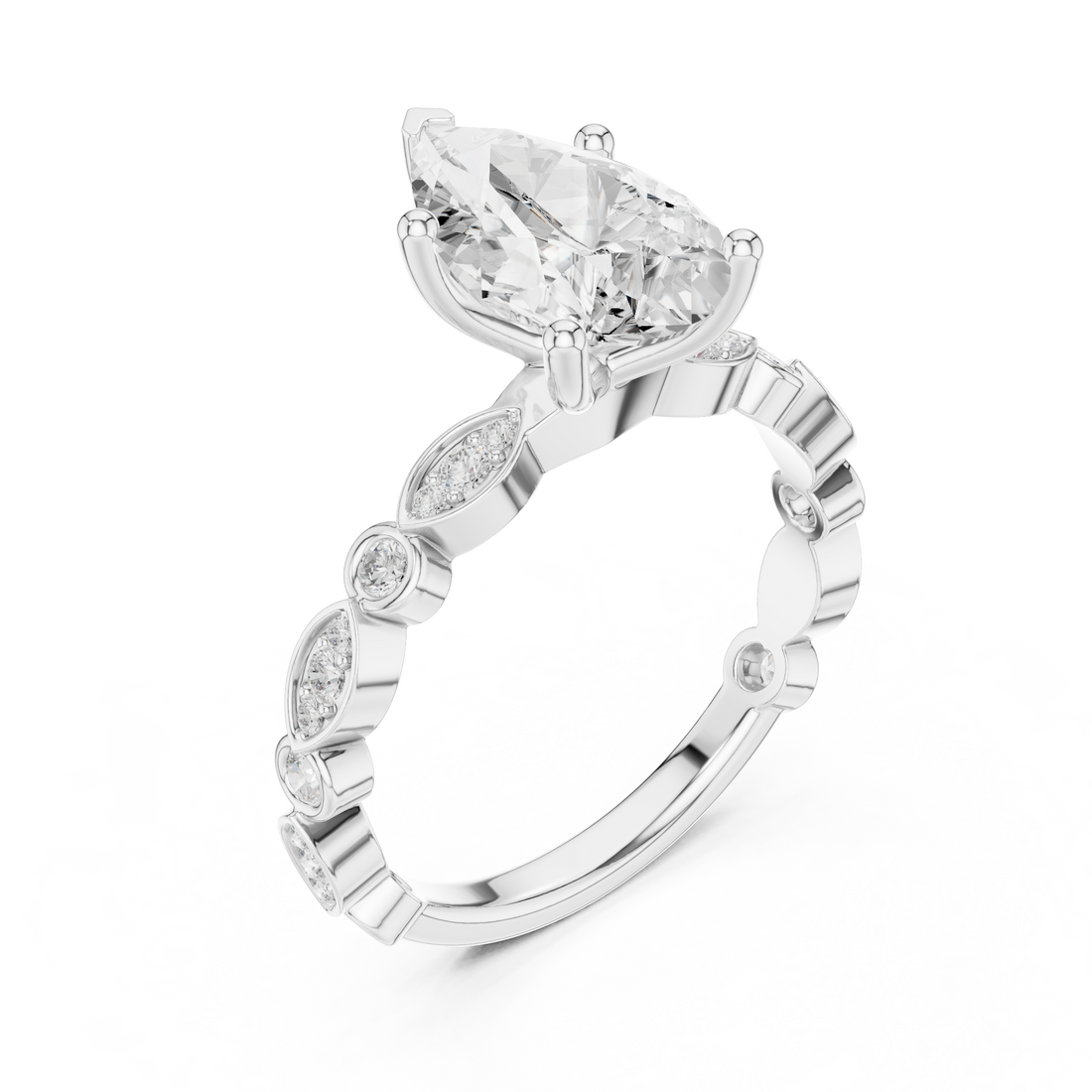 2 Ct Pear Solitaire