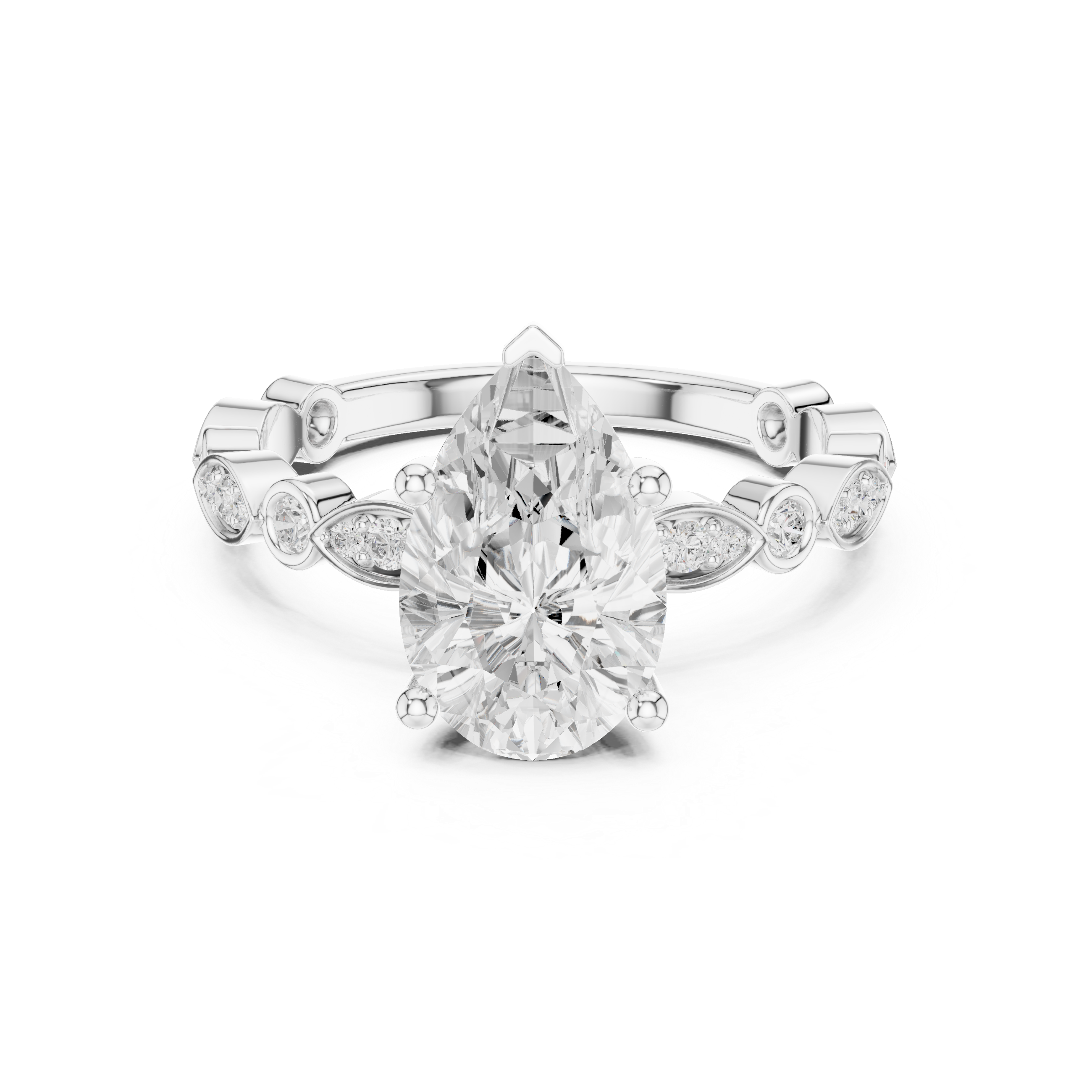 2 Ct Pear Solitaire