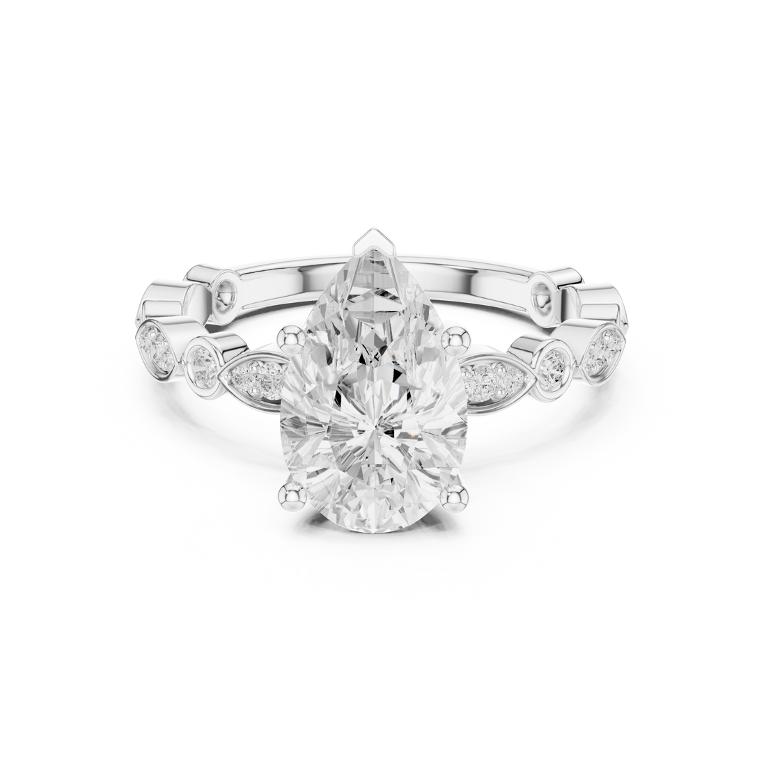 2 Ct Pear Solitaire