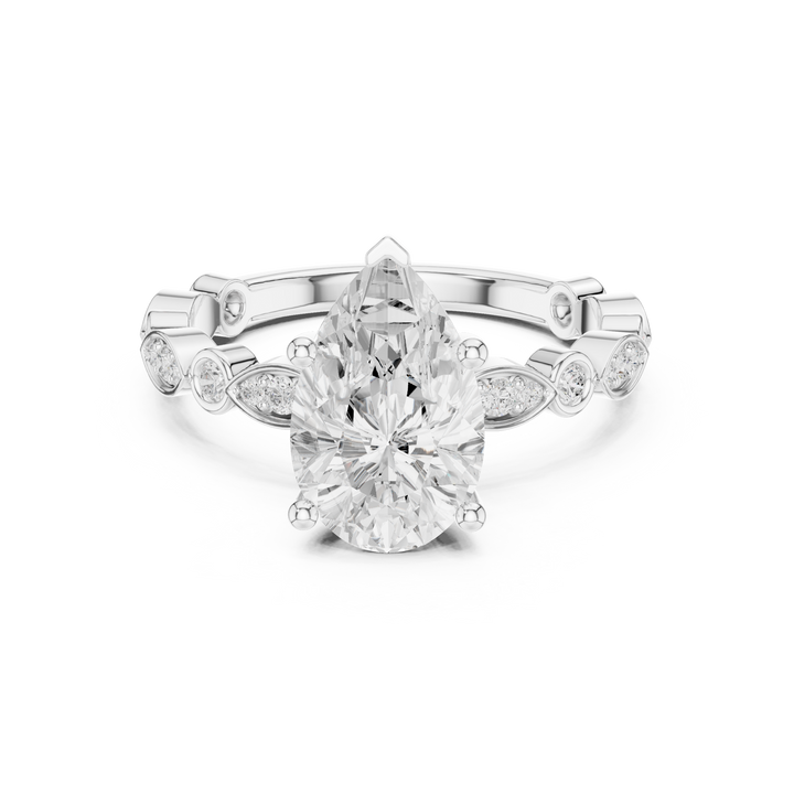 2 Ct Pear Solitaire