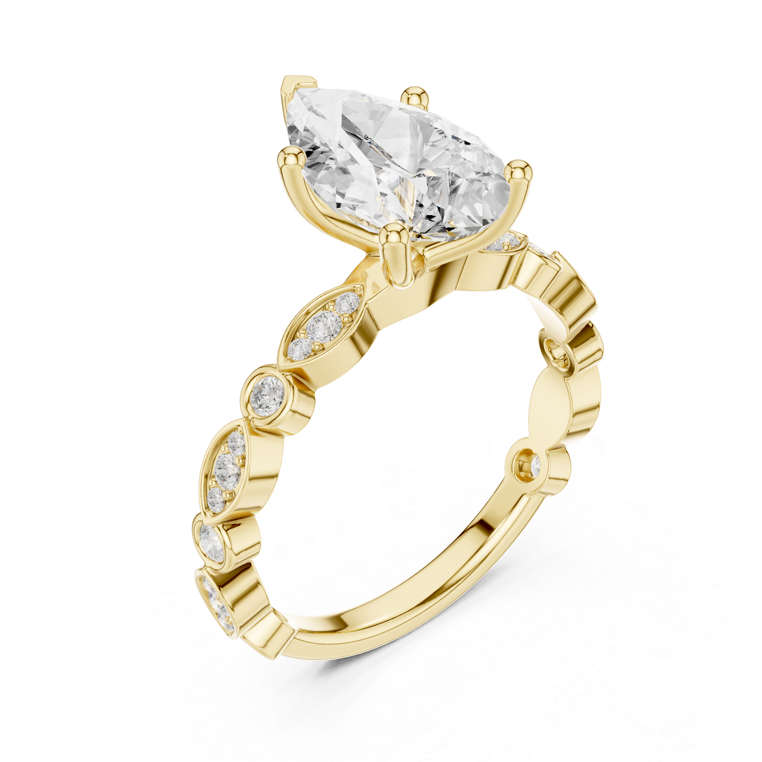 2 Ct Pear Solitaire