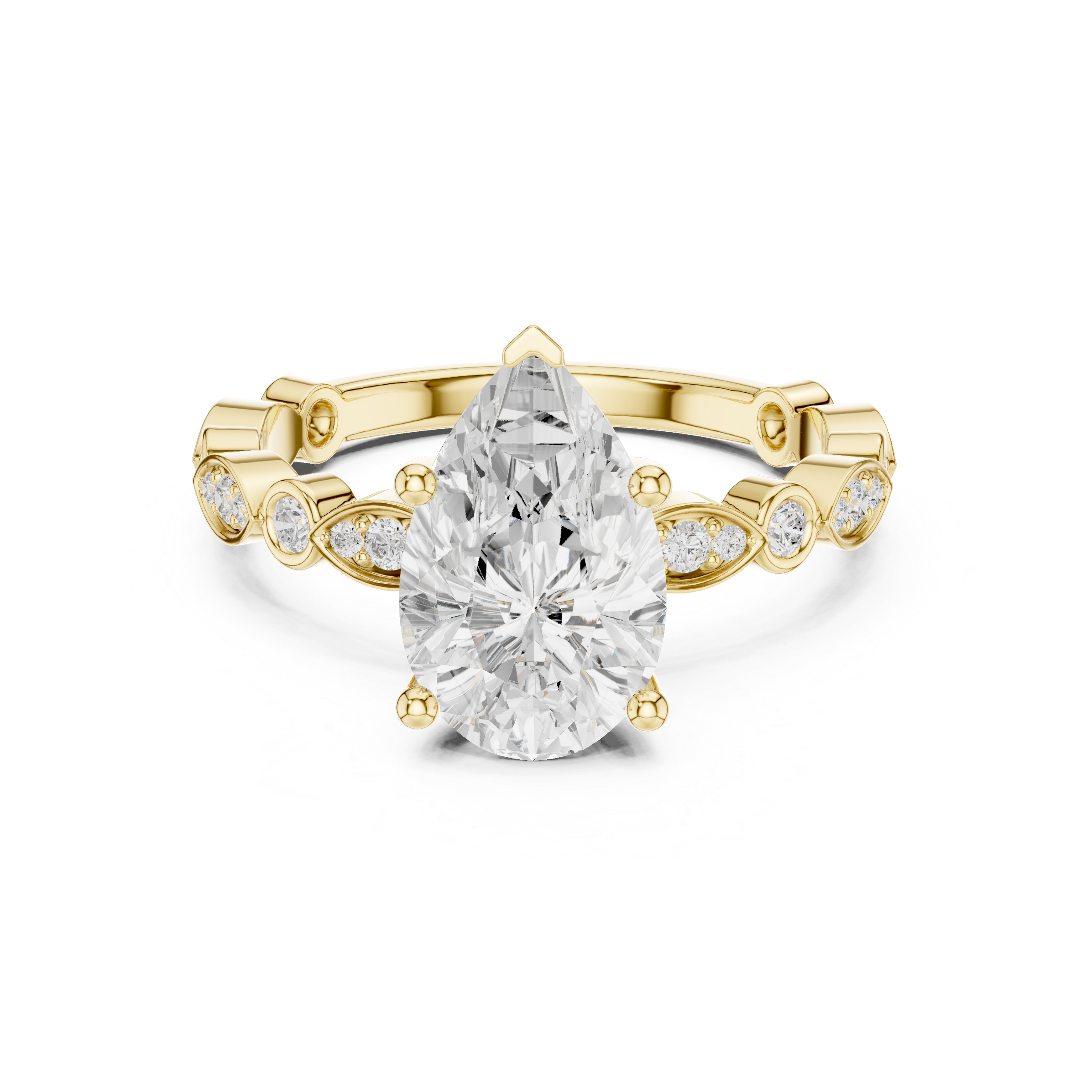 2 Ct Pear Solitaire