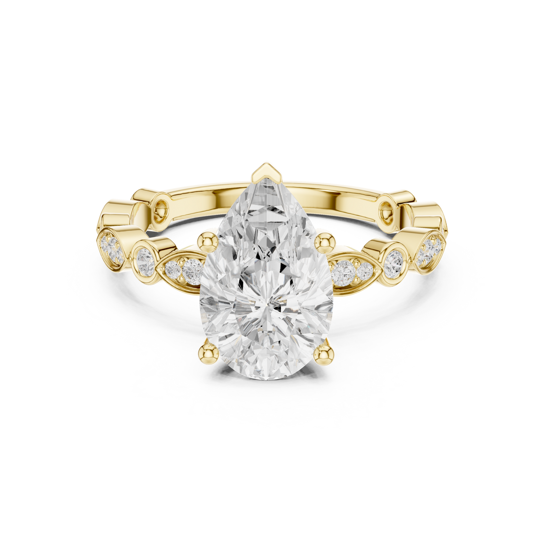 2 Ct Pear Solitaire