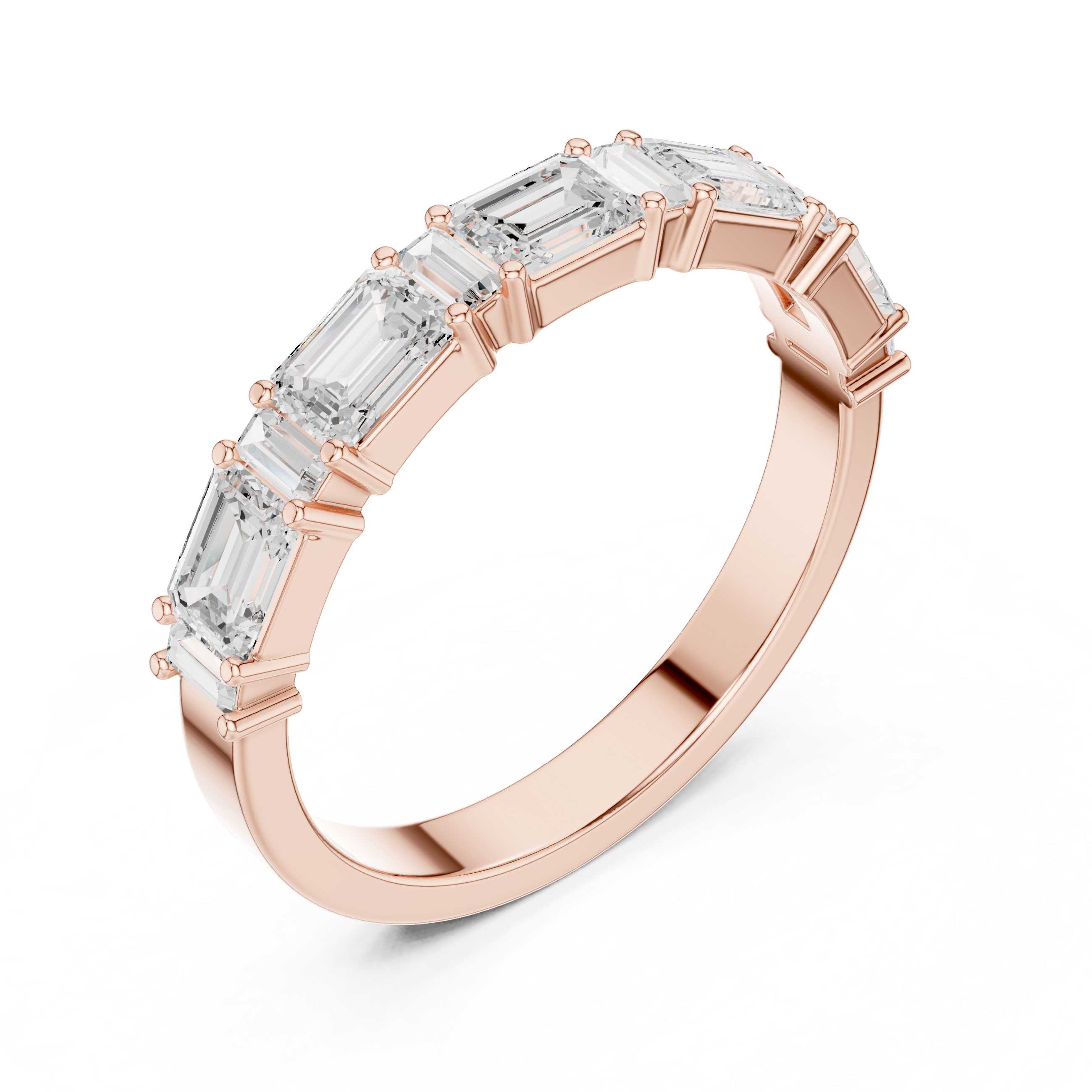 5 stone emerald band