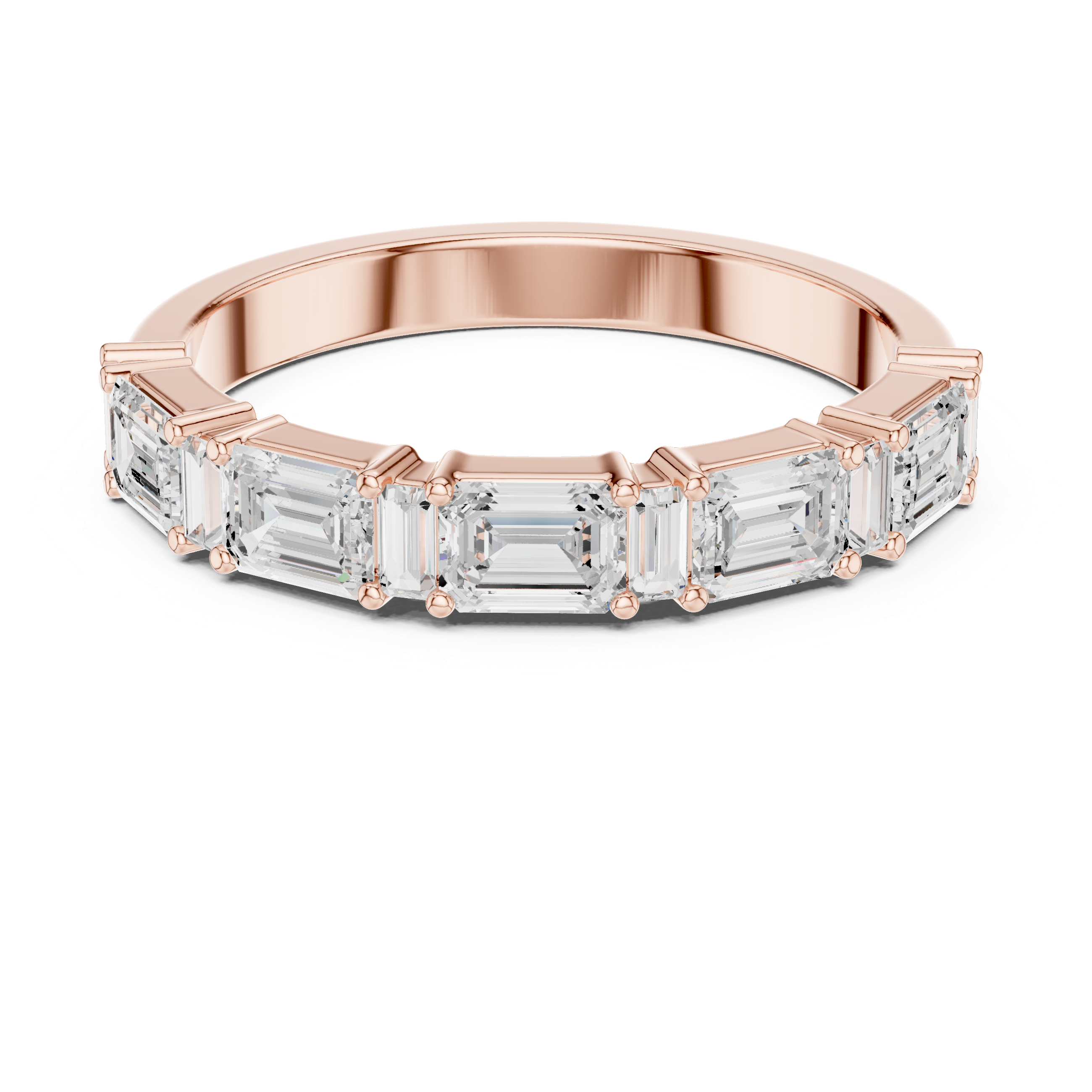 5 stone emerald band