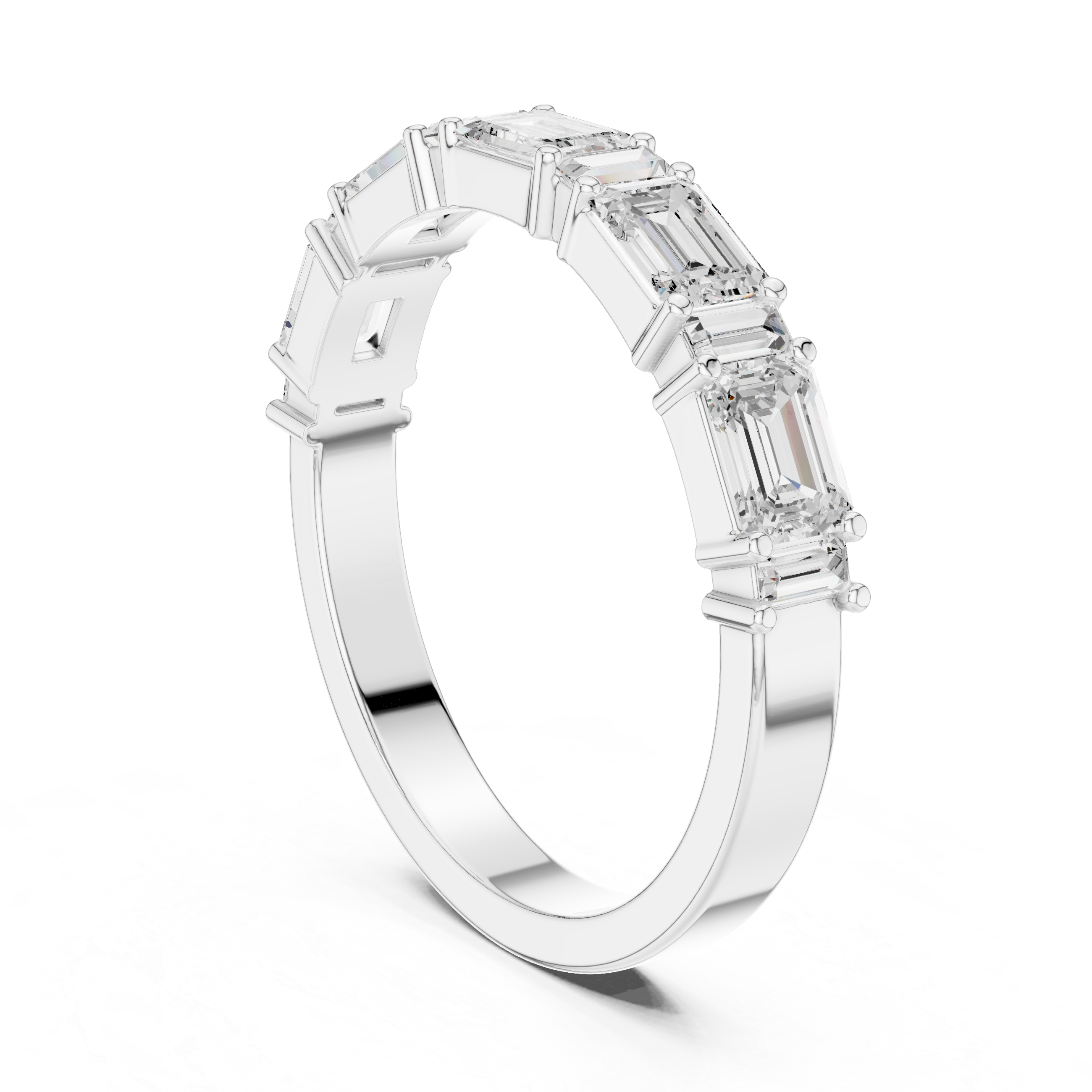 5 stone emerald band
