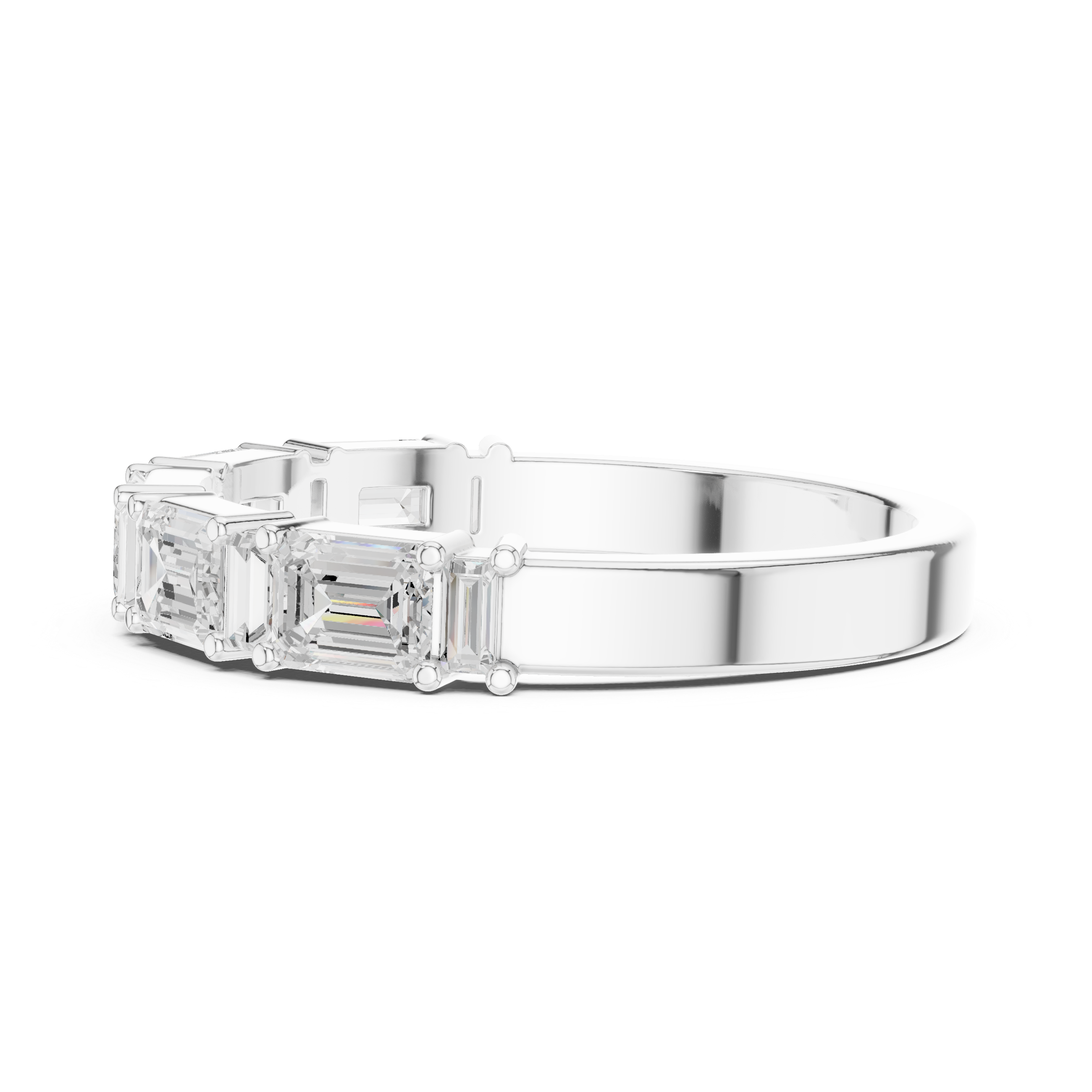 5 stone emerald band