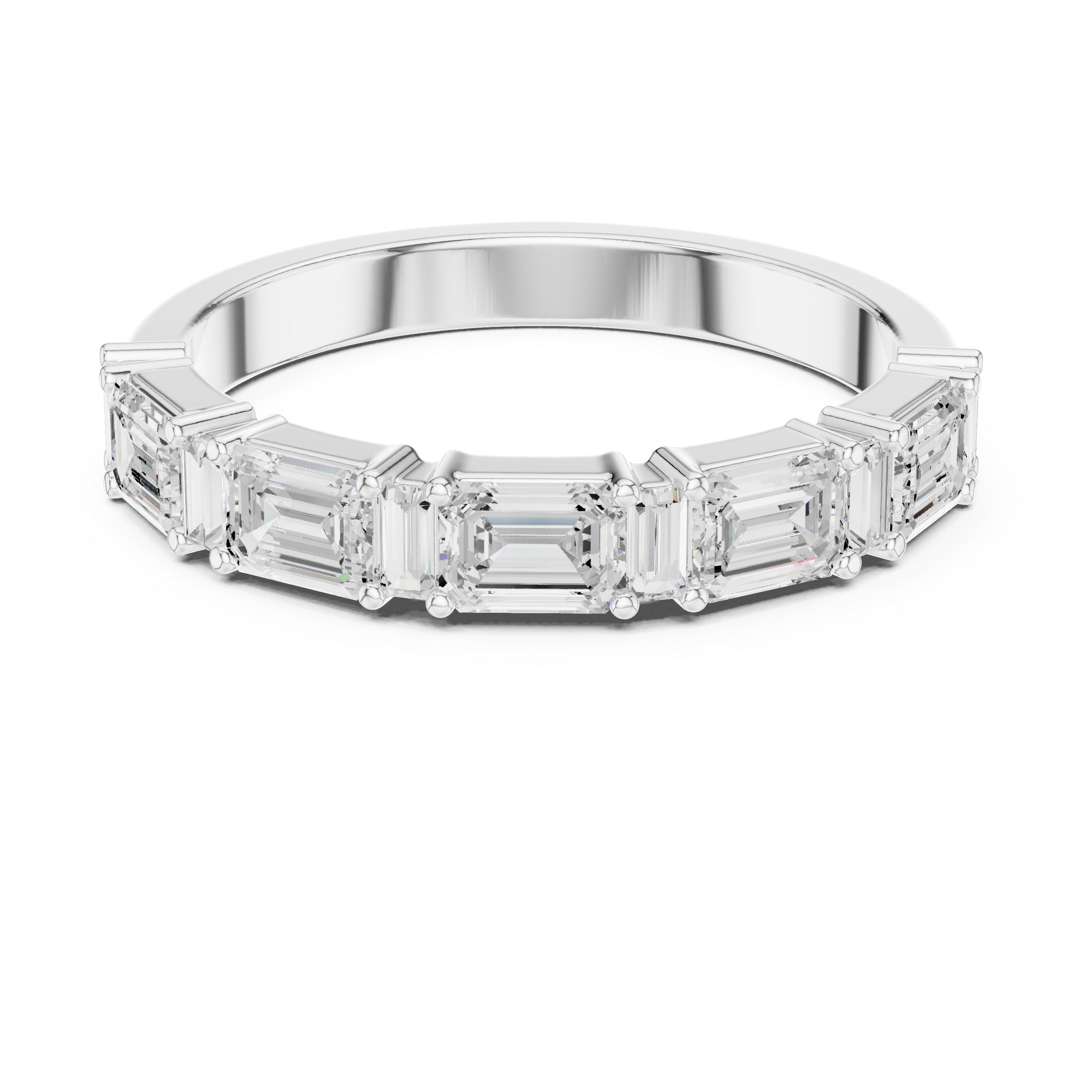 5 stone emerald band