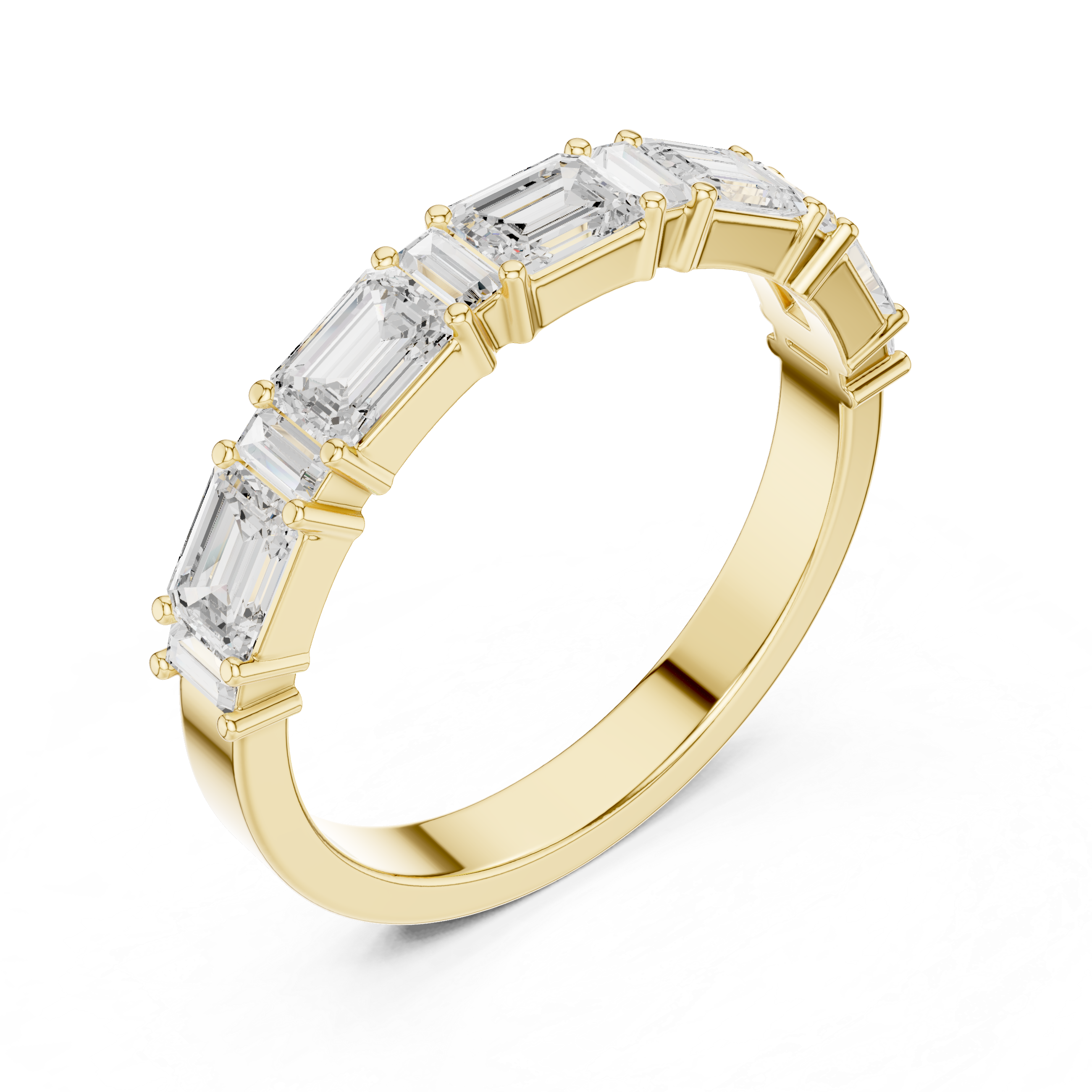 5 stone emerald band