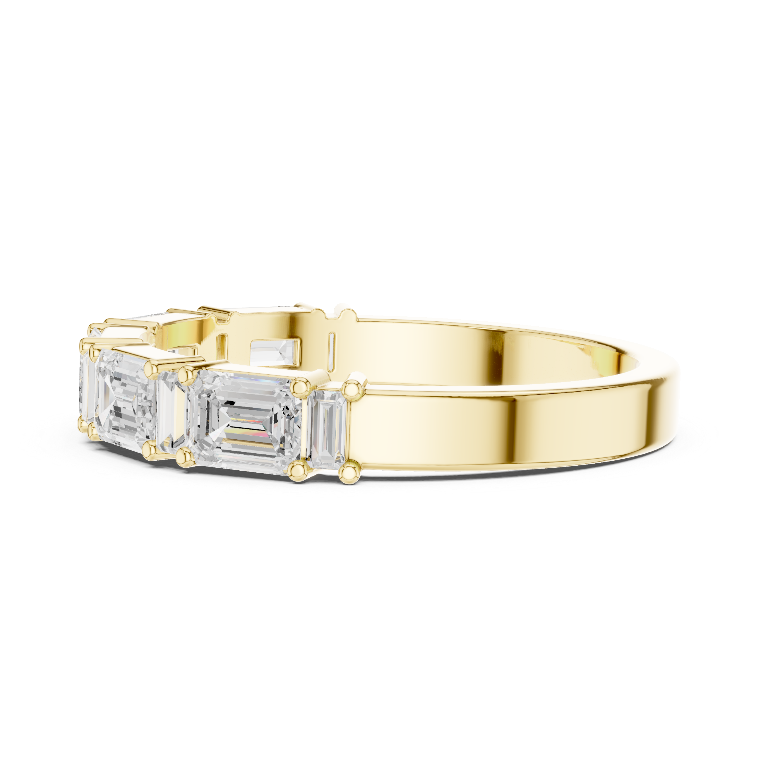 5 stone emerald band