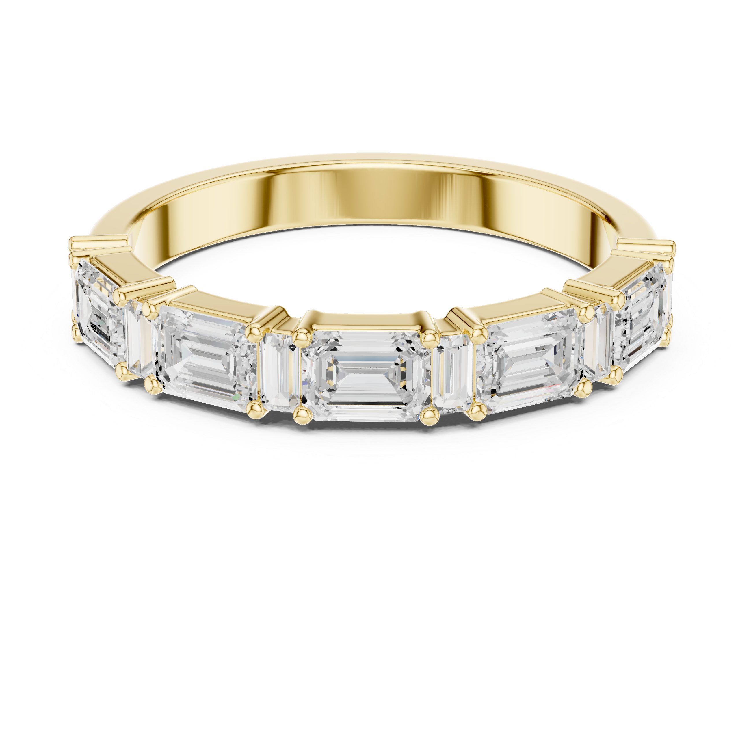 5 stone emerald band
