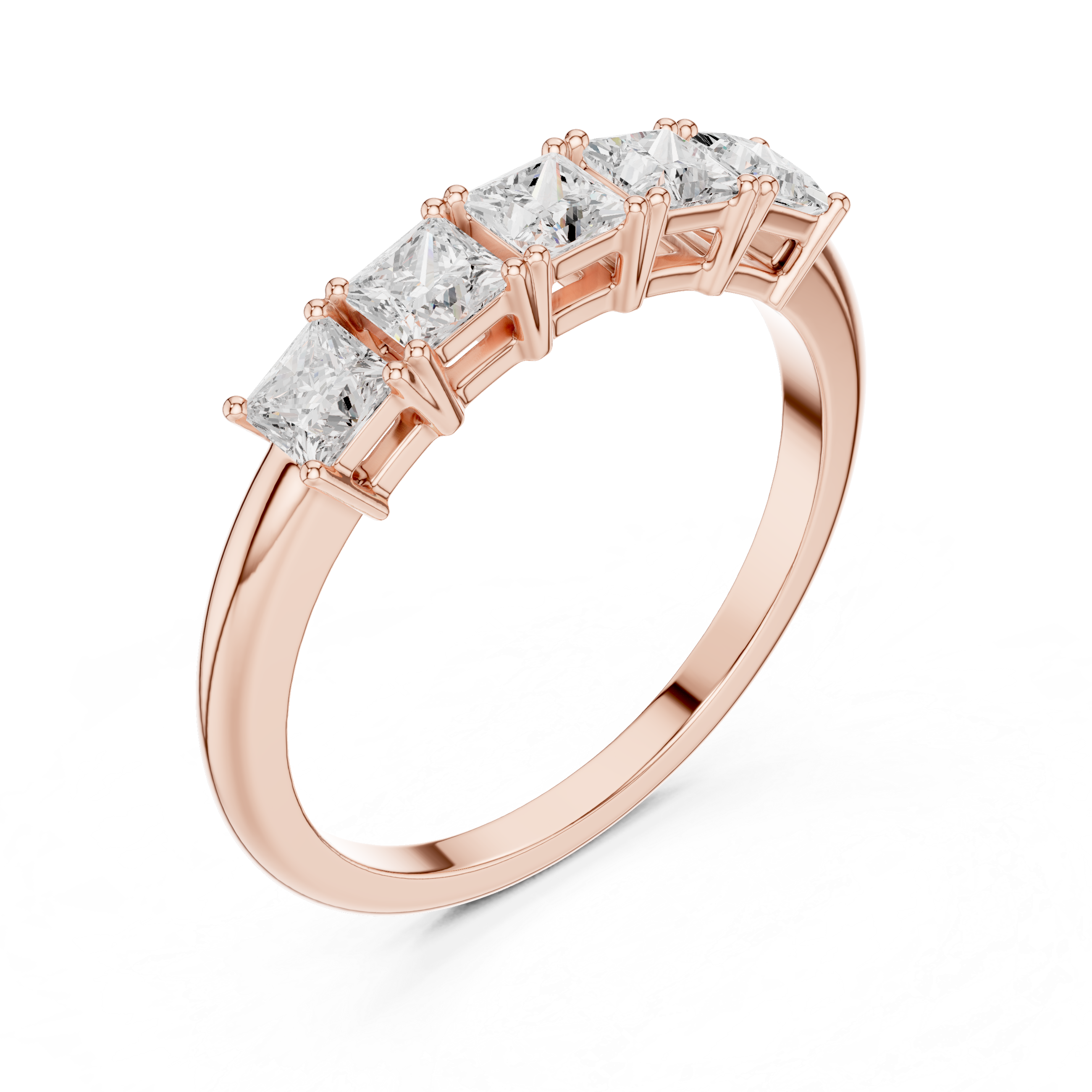 Princess 5 Stone ring