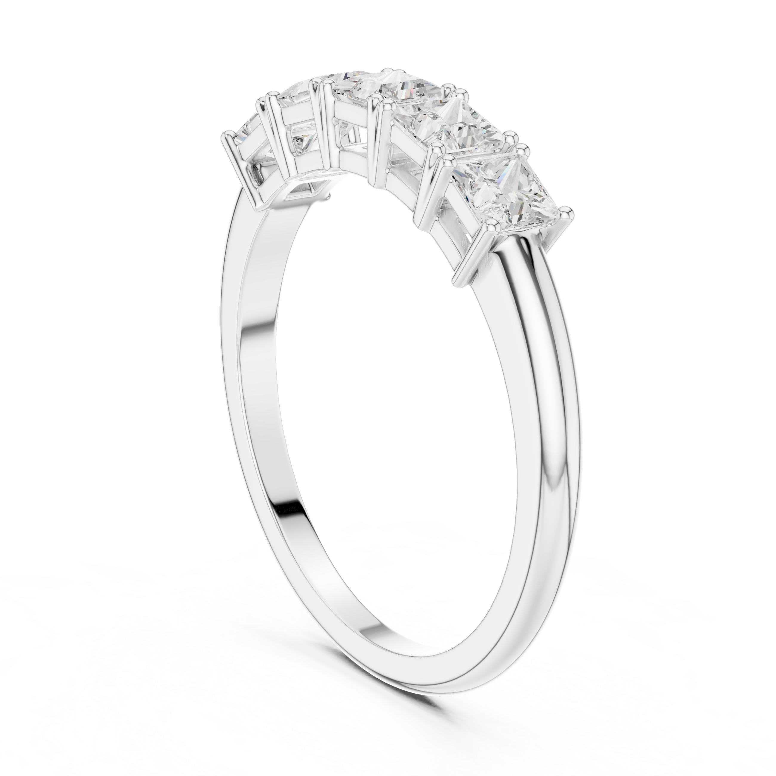 Princess 5 Stone ring