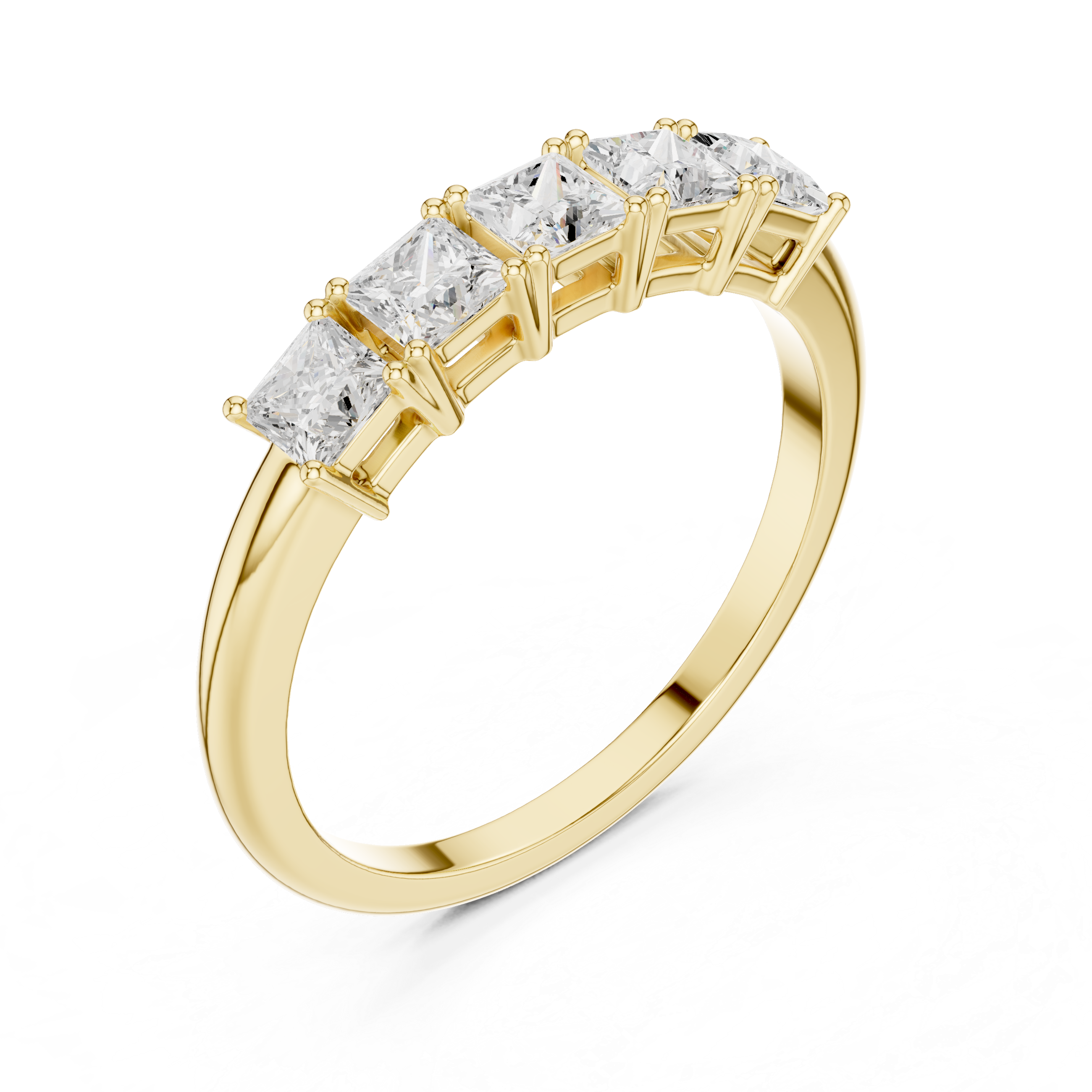 Princess 5 Stone ring