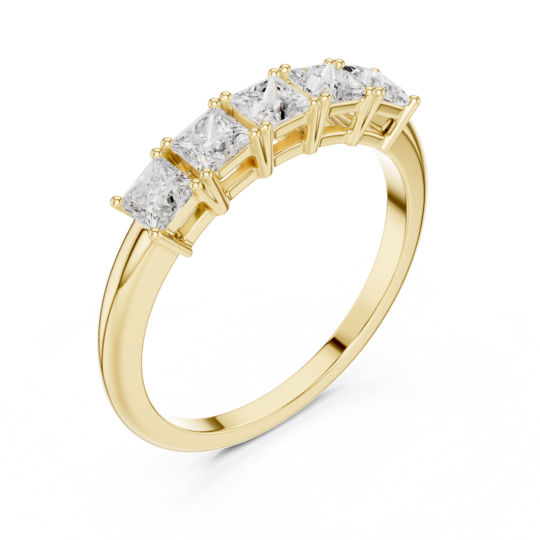 Princess 5 Stone ring