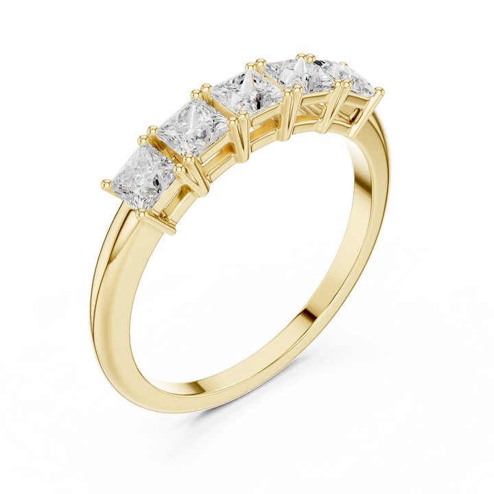 Princess 5 Stone ring