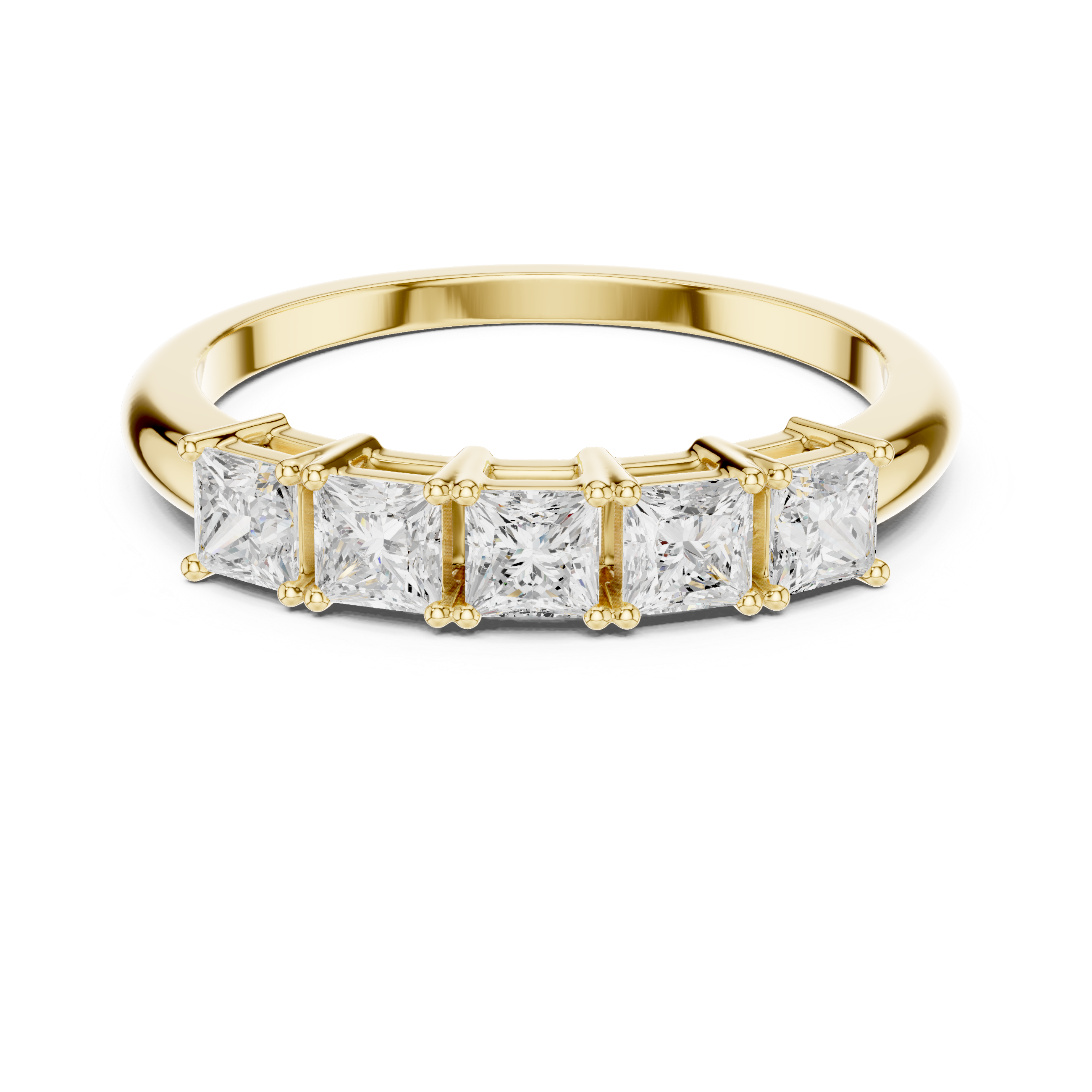 Princess 5 Stone ring