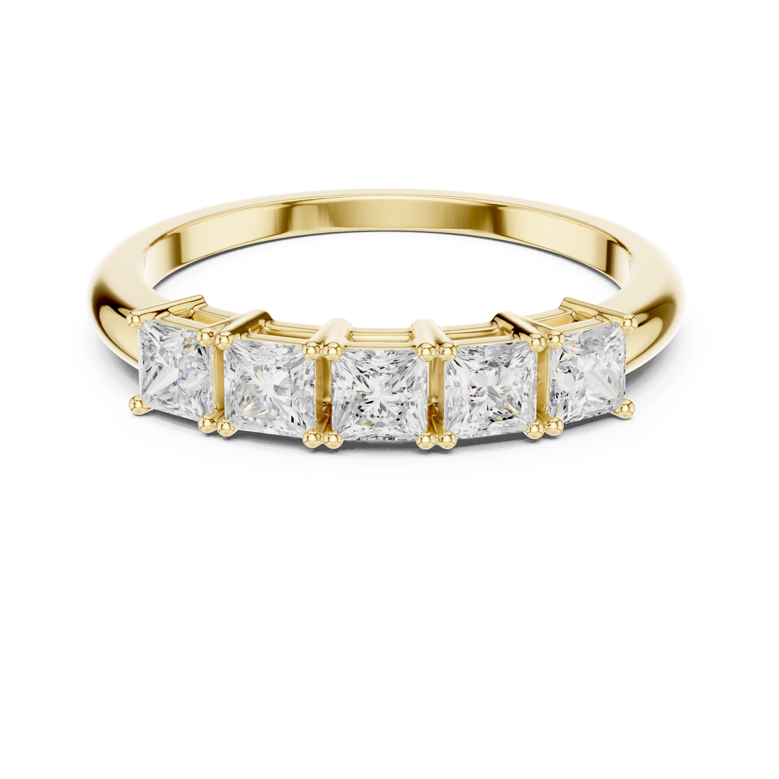 Princess 5 Stone ring