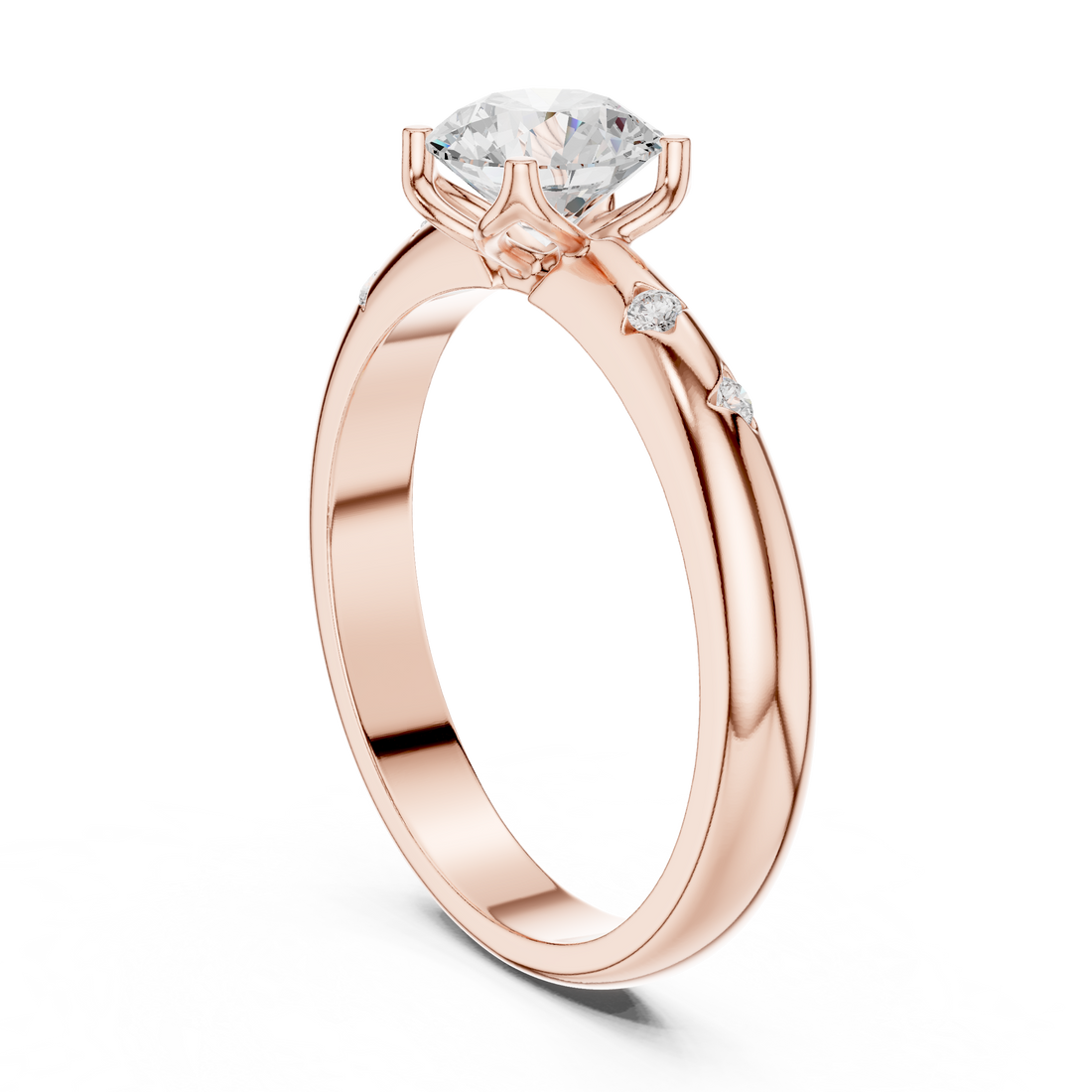 1 ct Round Flora ring