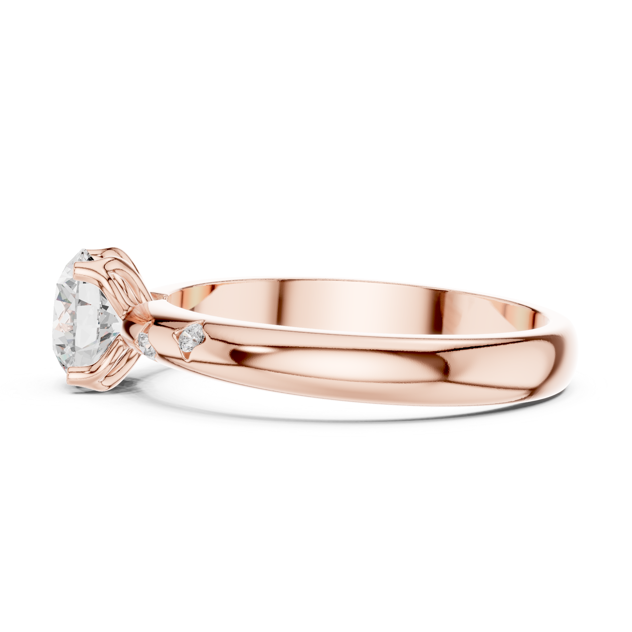 1 ct Round Flora ring