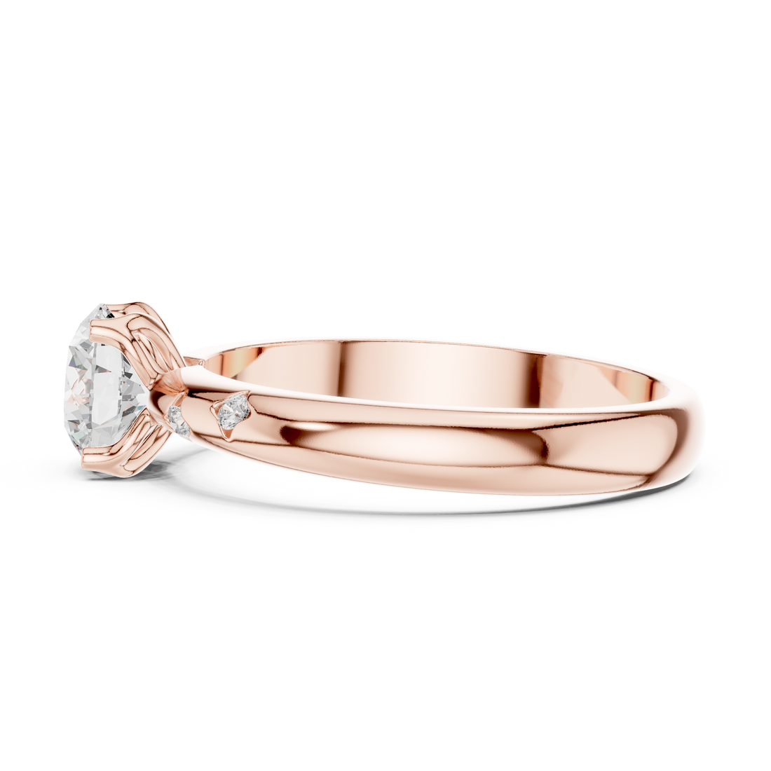 1 ct Round Flora ring