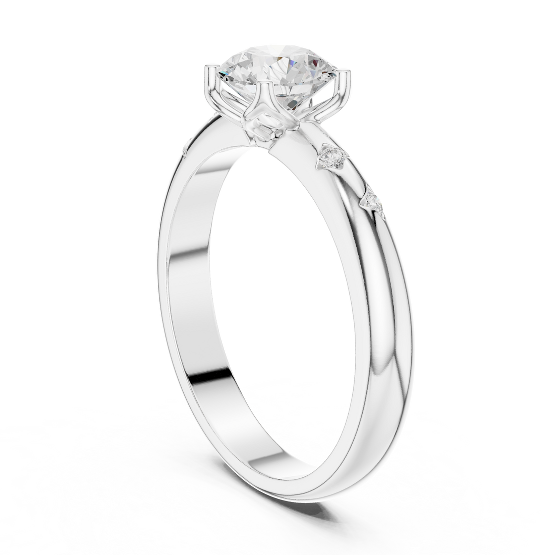 1 ct Round Flora ring