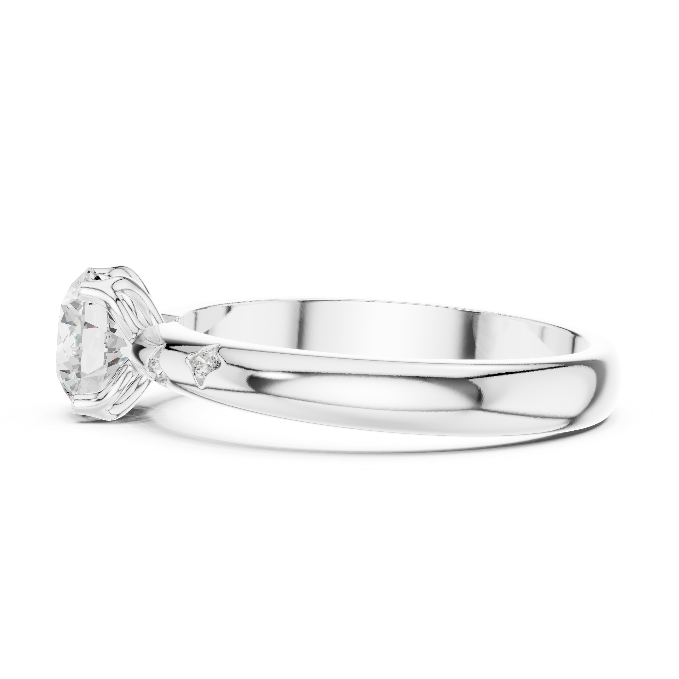 1 ct Round Flora ring