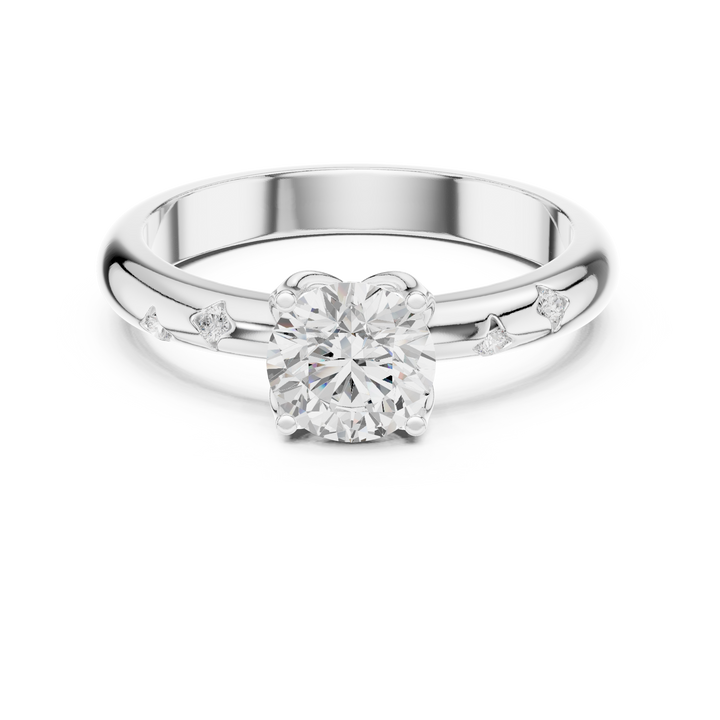 1 ct Round Flora ring