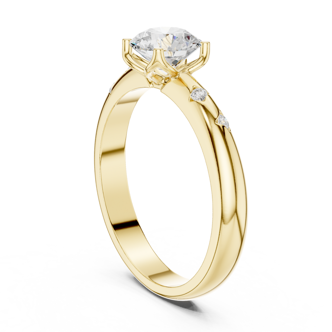 1 ct Round Flora ring