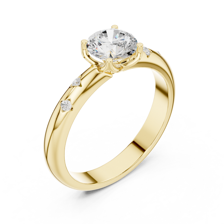 1 ct Round Flora ring