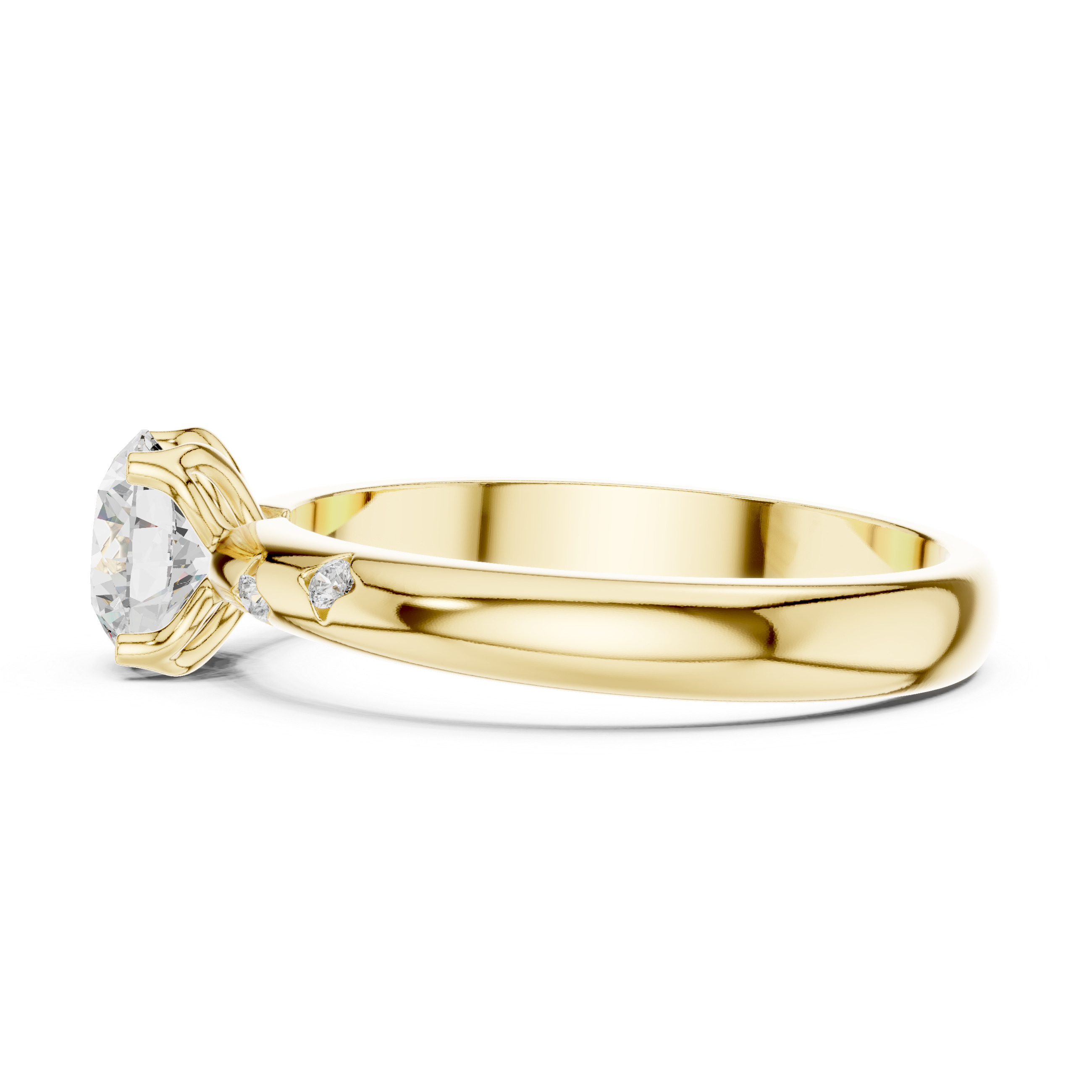 1 ct Round Flora ring