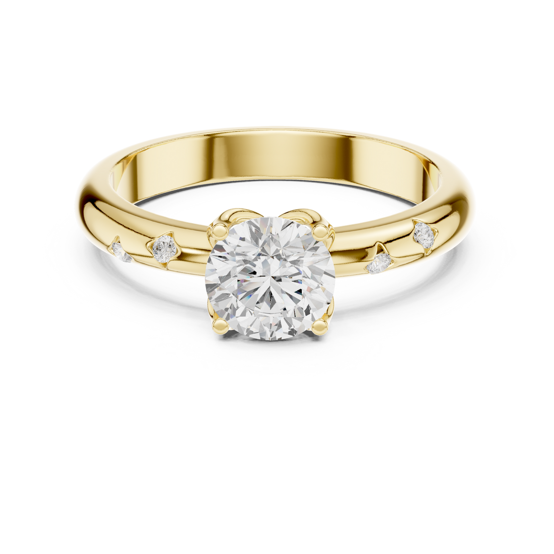 1 ct Round Flora ring
