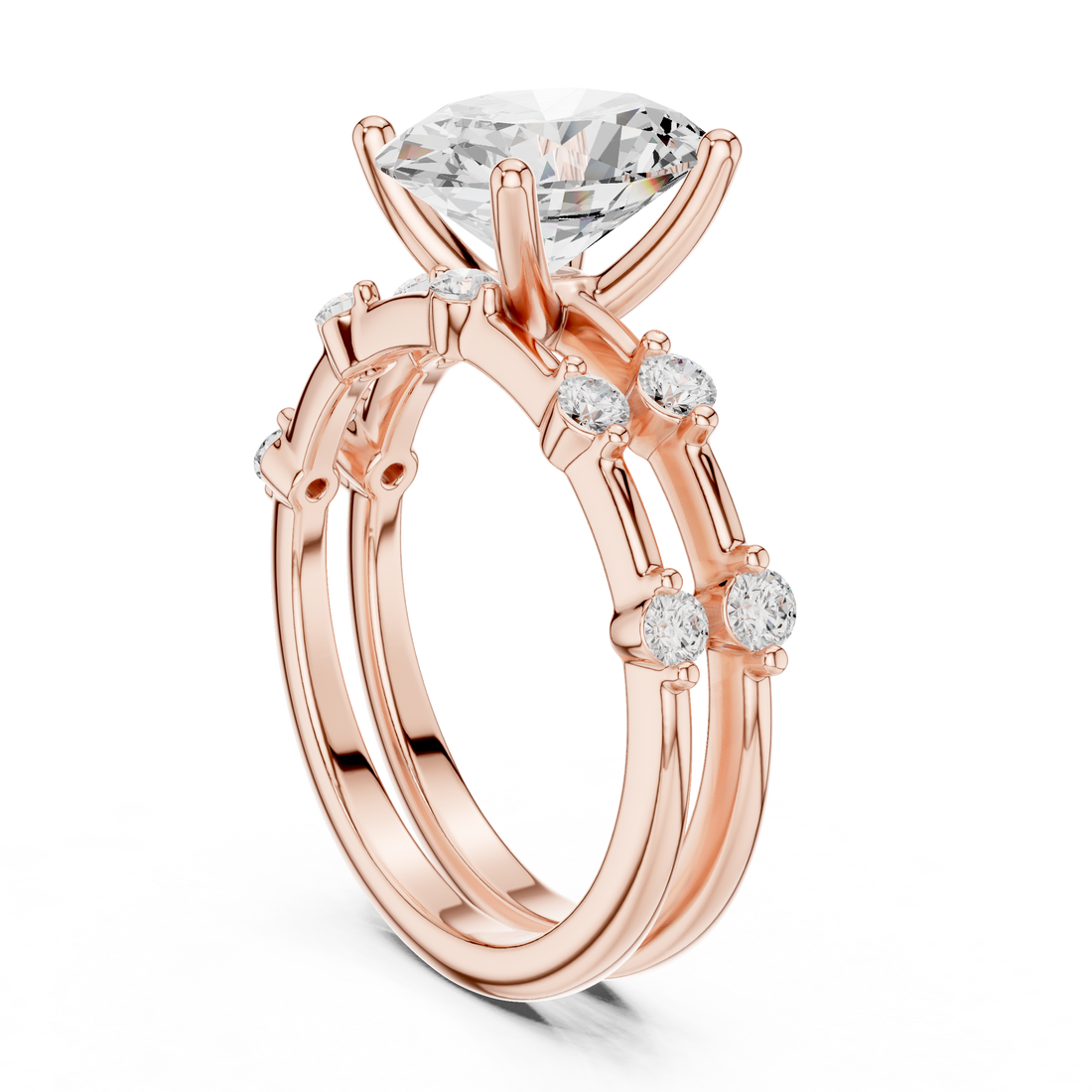 3 ct oval Ivory Bloom Ring