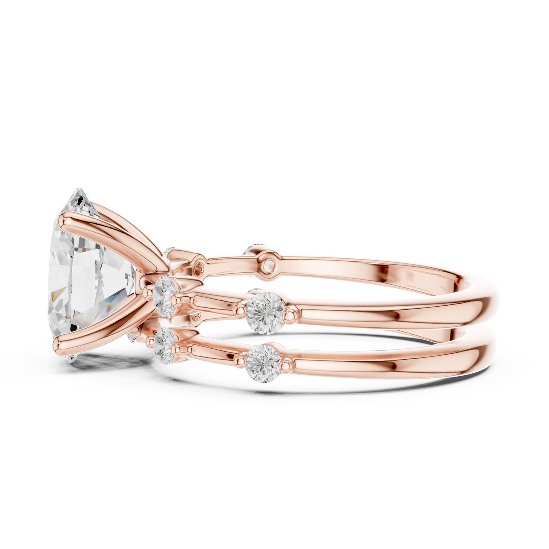 3 ct oval Ivory Bloom Ring
