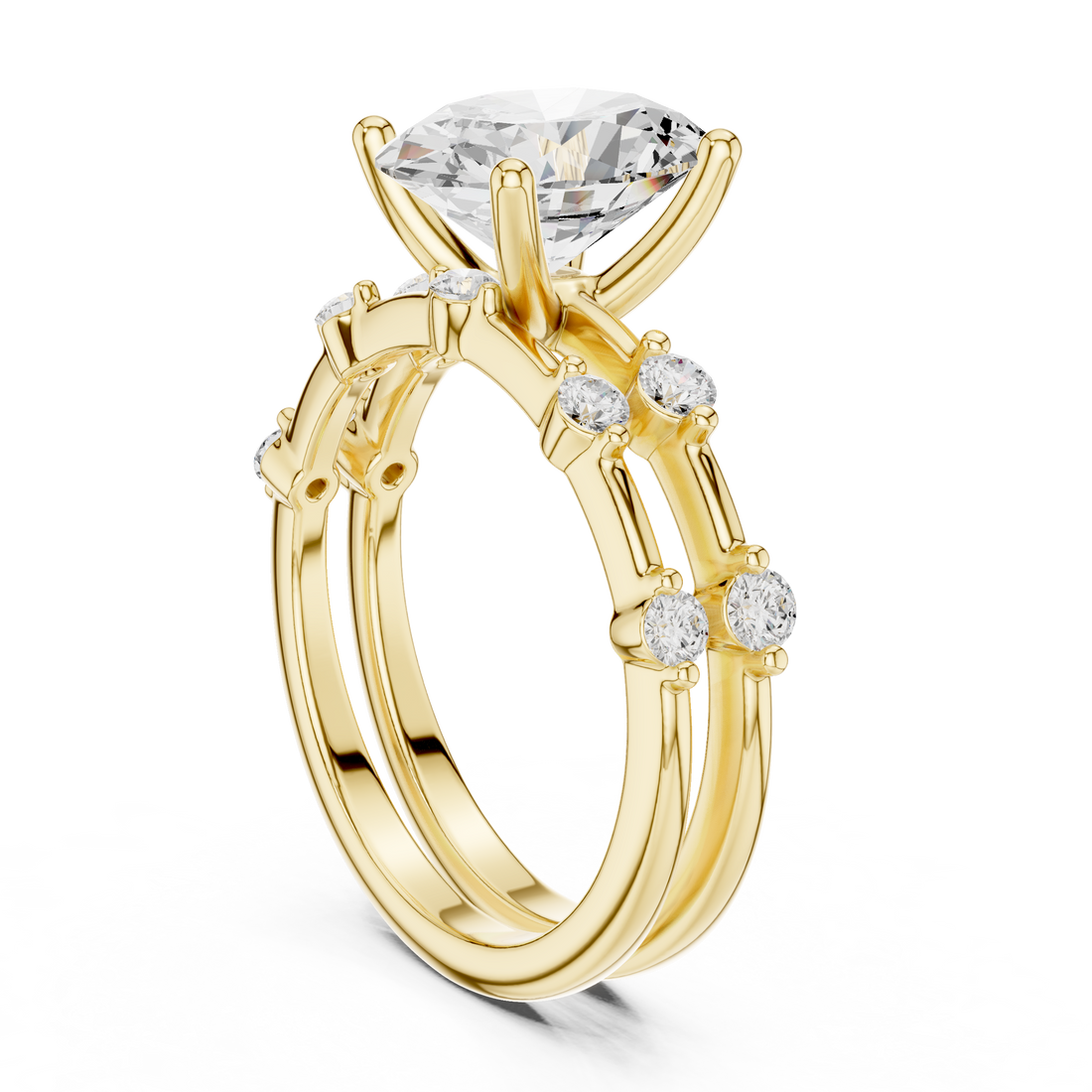 3 ct oval Ivory Bloom Ring
