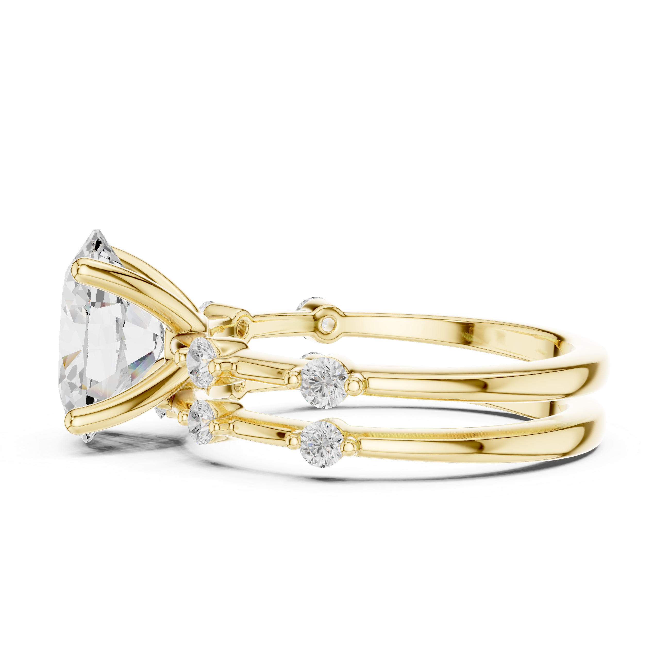 3 ct oval Ivory Bloom Ring
