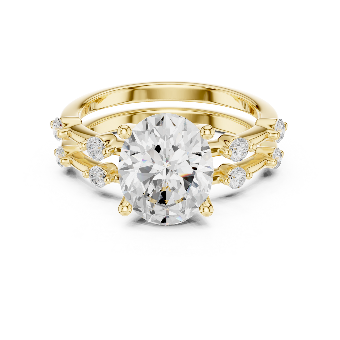 3 ct oval Ivory Bloom Ring