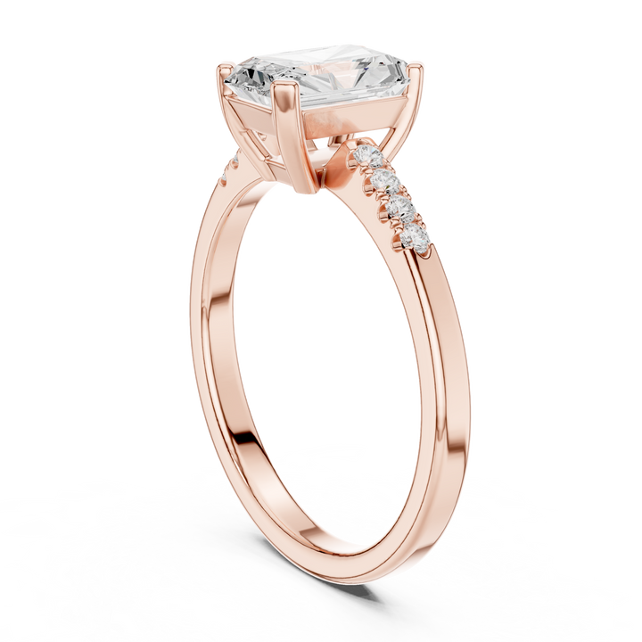 1ct Radiant cut solitaire