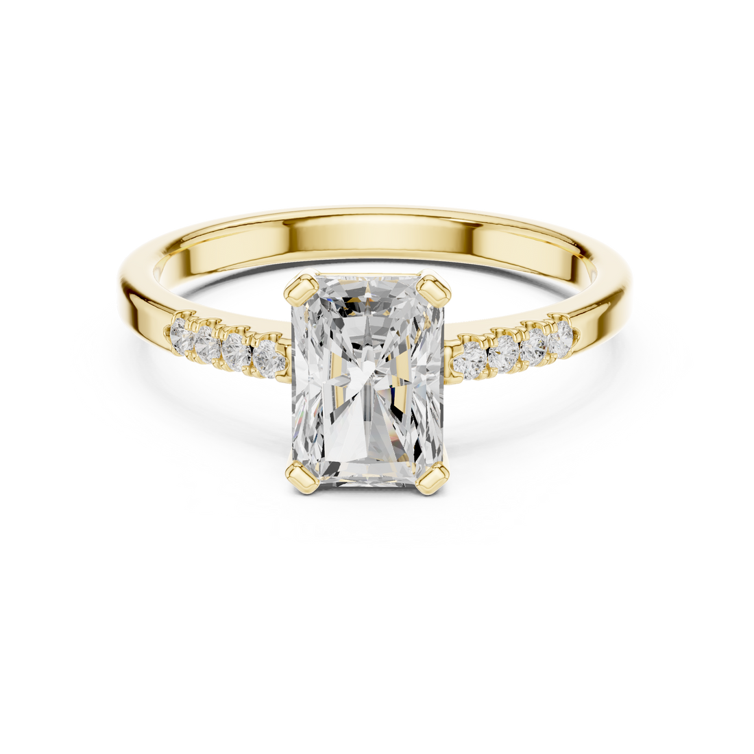 1ct Radiant cut solitaire