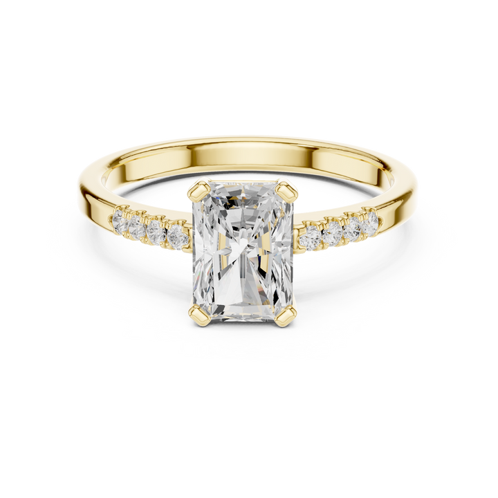 1ct Radiant cut solitaire